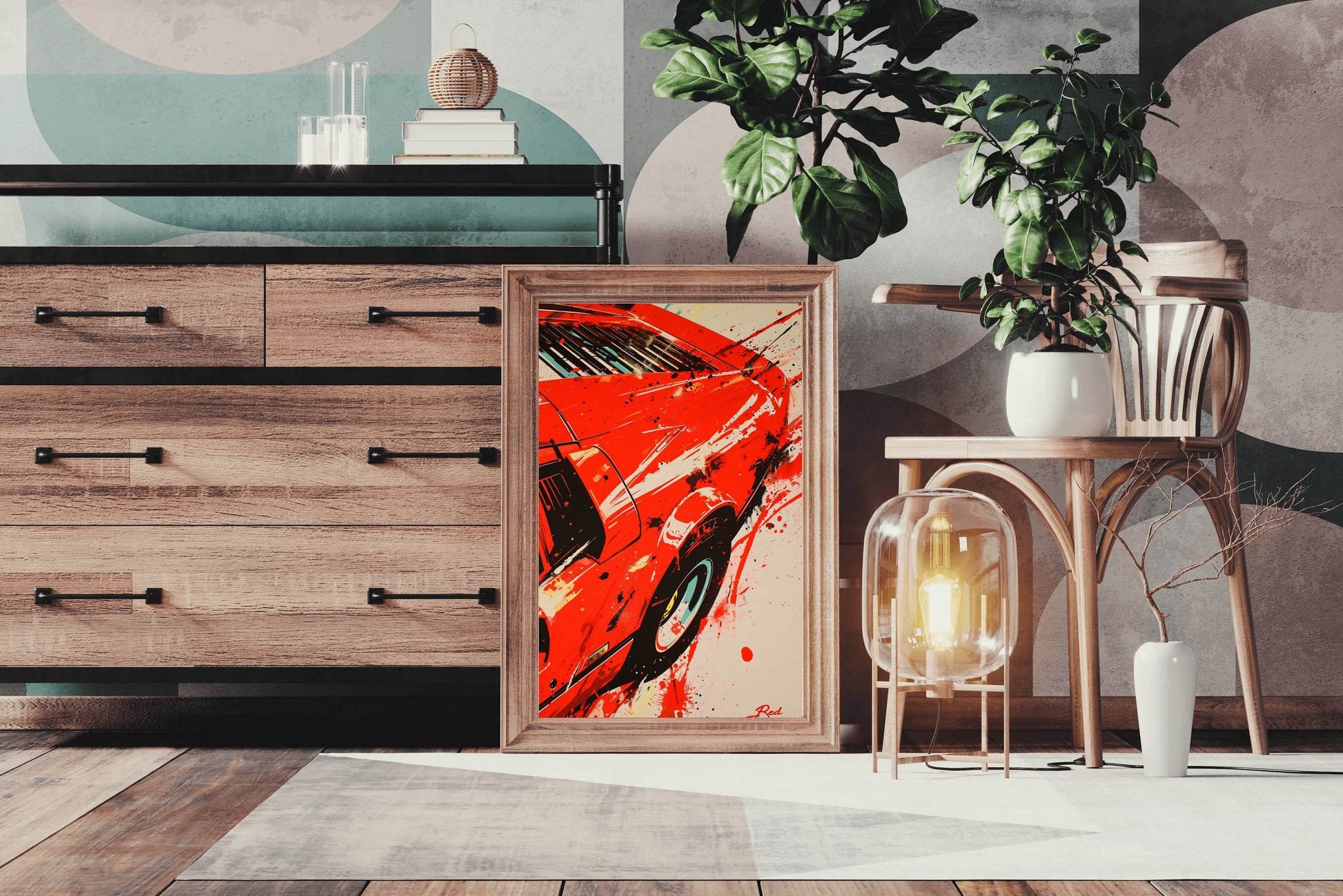 Rear View Ferrari458 Wall Art - beink online art store