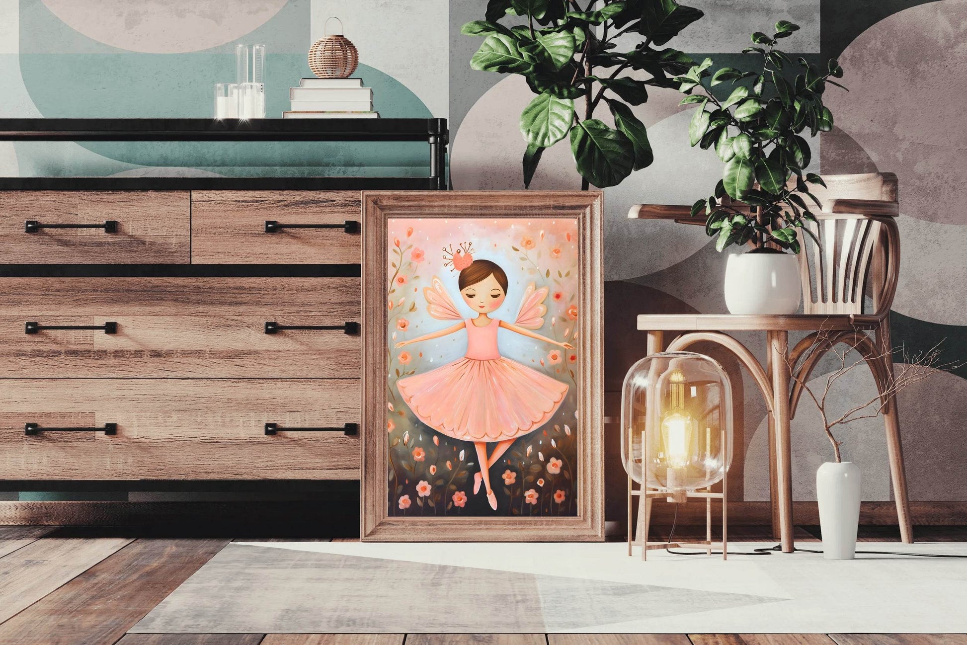 Illustration of Cute Dancing Girl - beink online art store