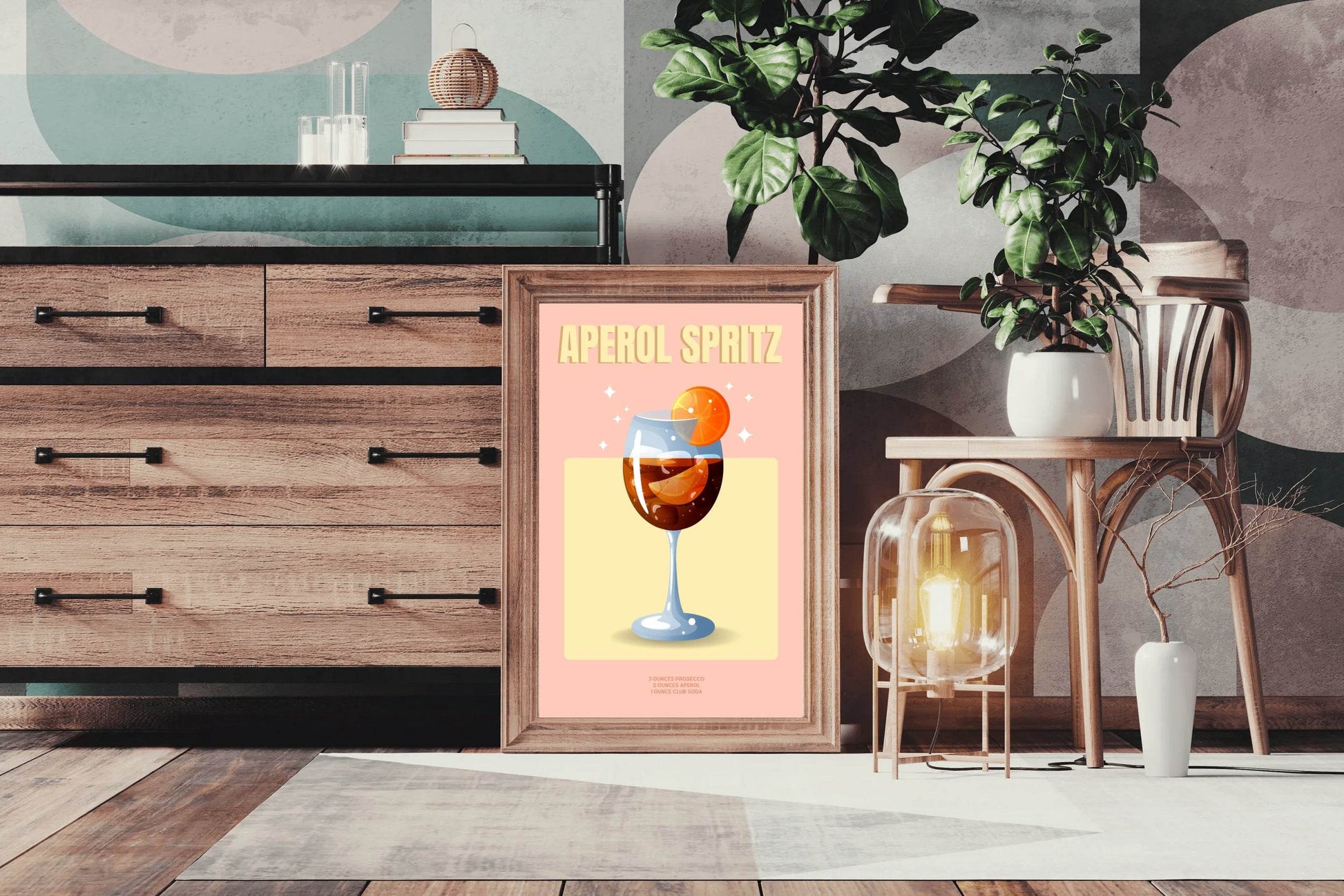 Orange Carbonated Cocktail Wall Art - beink online art store