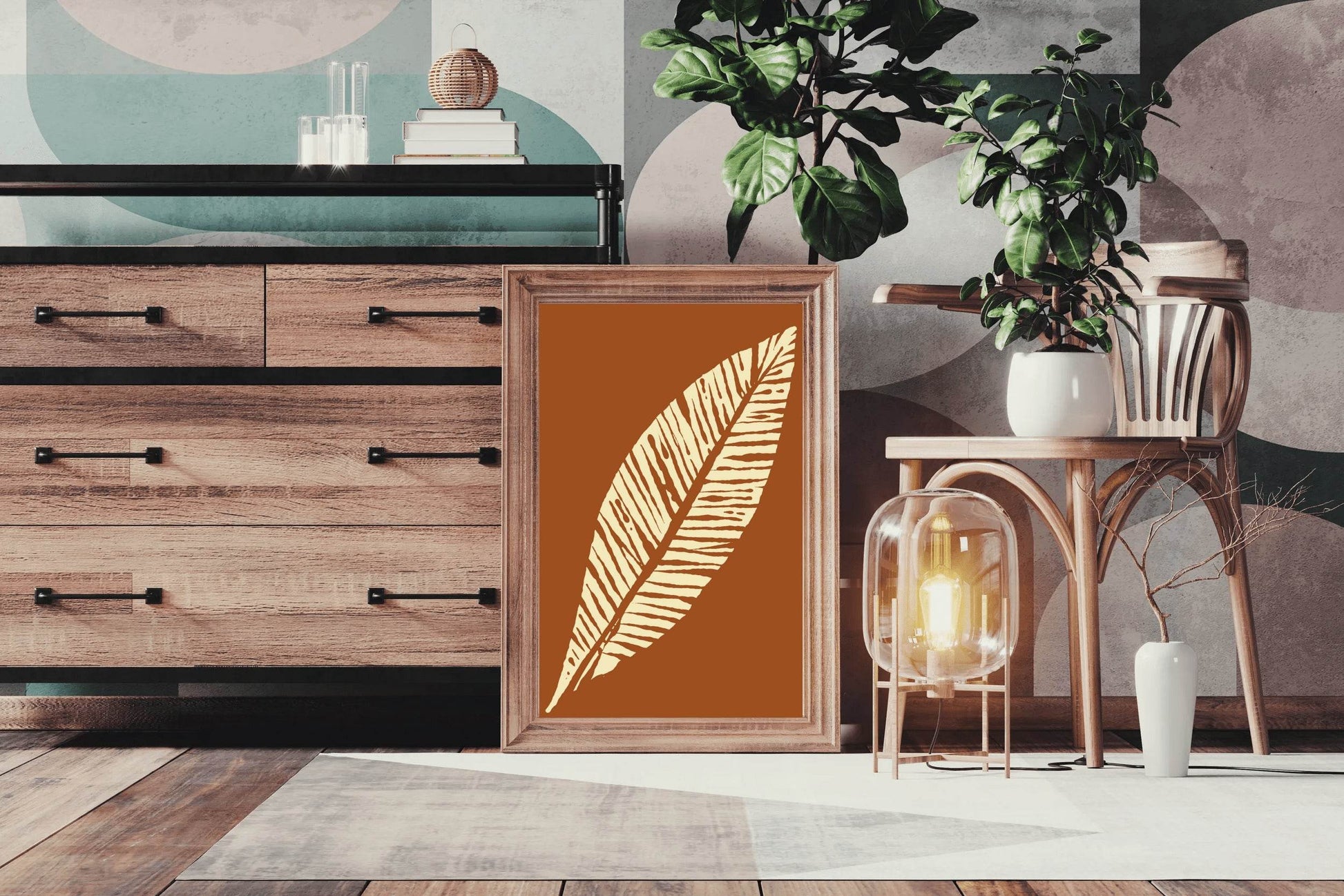 Fossils of Broad Leaved Plants Wall Art - beink online art store