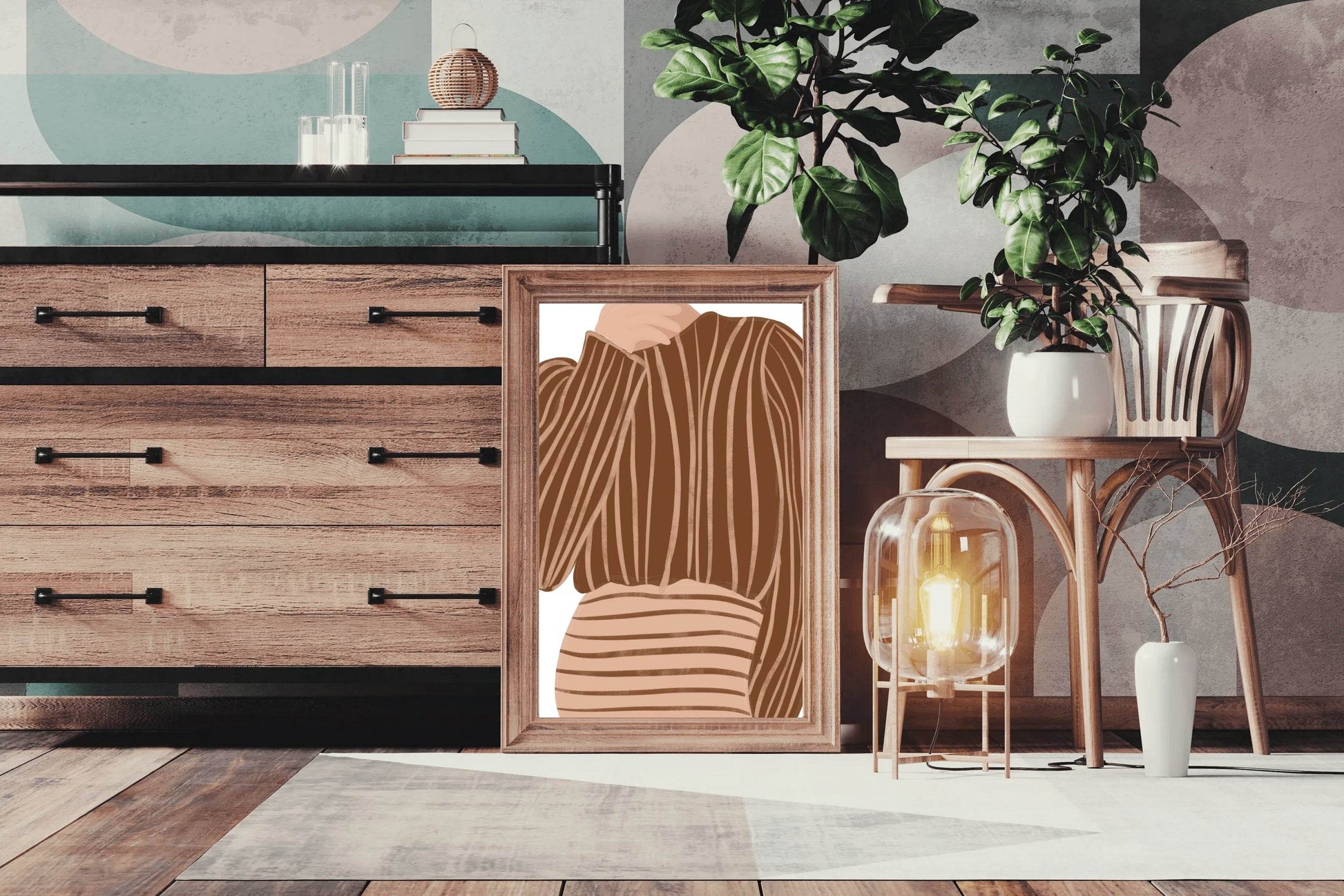Patterned Women Clothing Wall Art - beink online art store