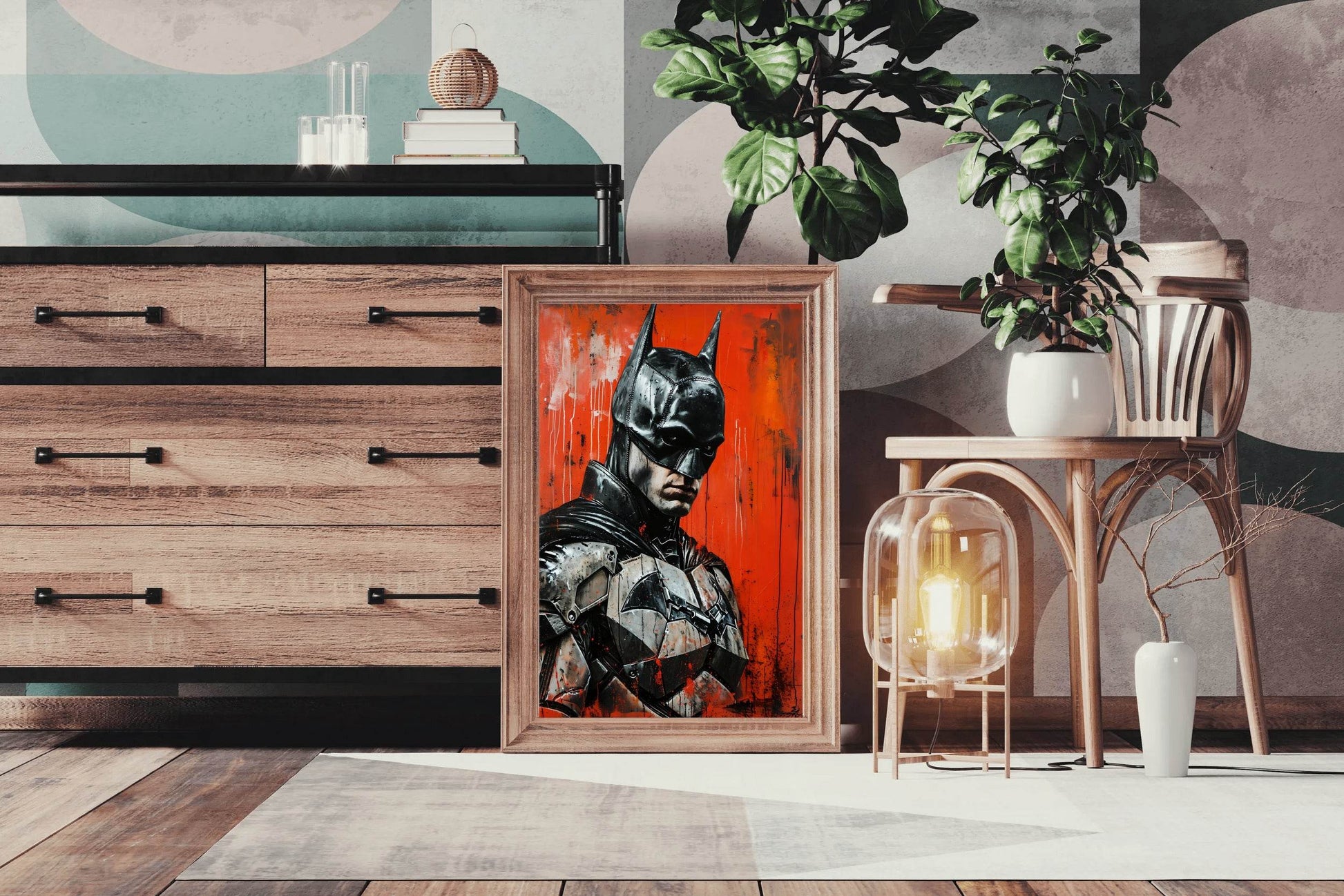 Painting of Robert Pattinson Batman Portrait - beink online art store