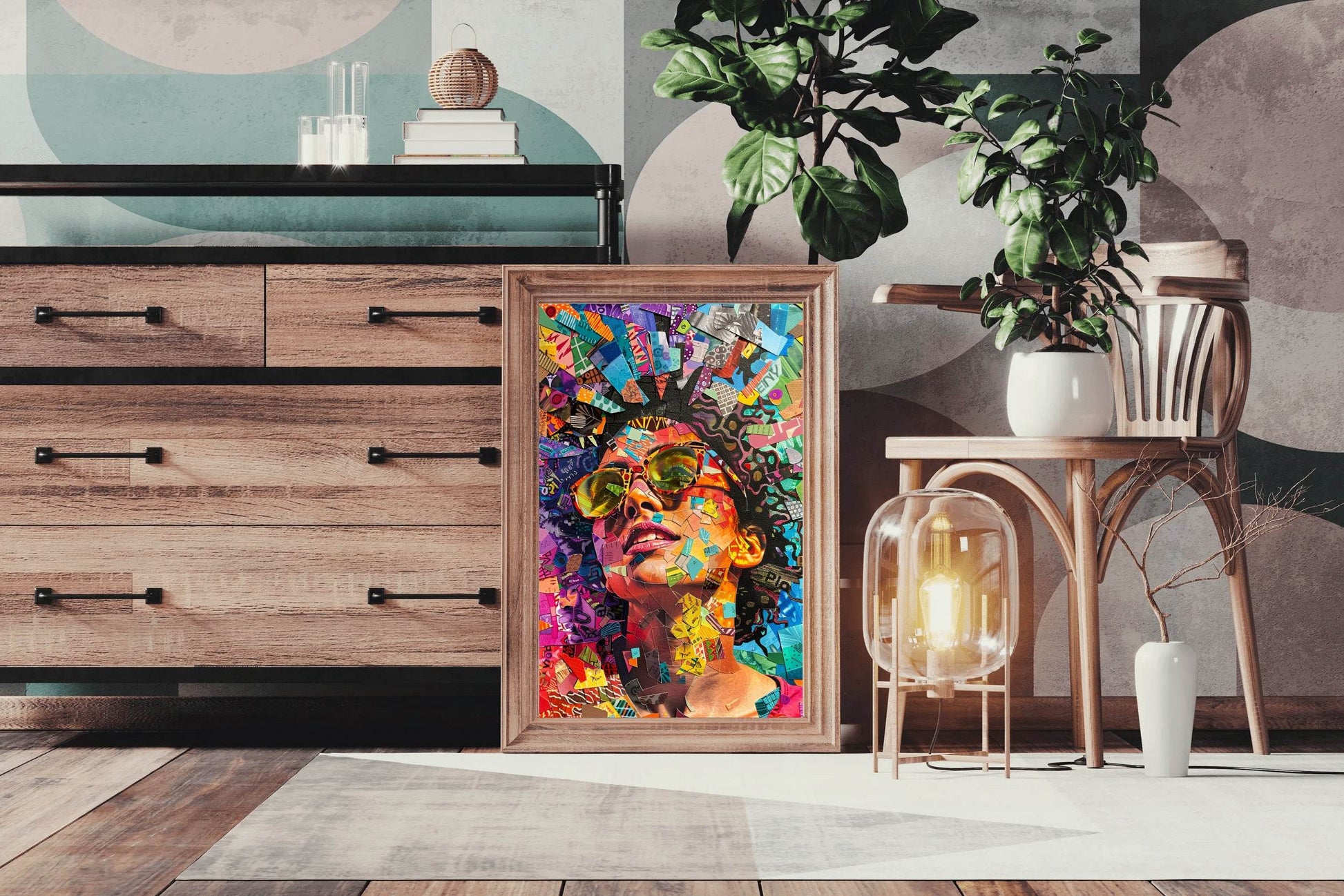 Autism Colorful Female Face Digital Art - beink online art store