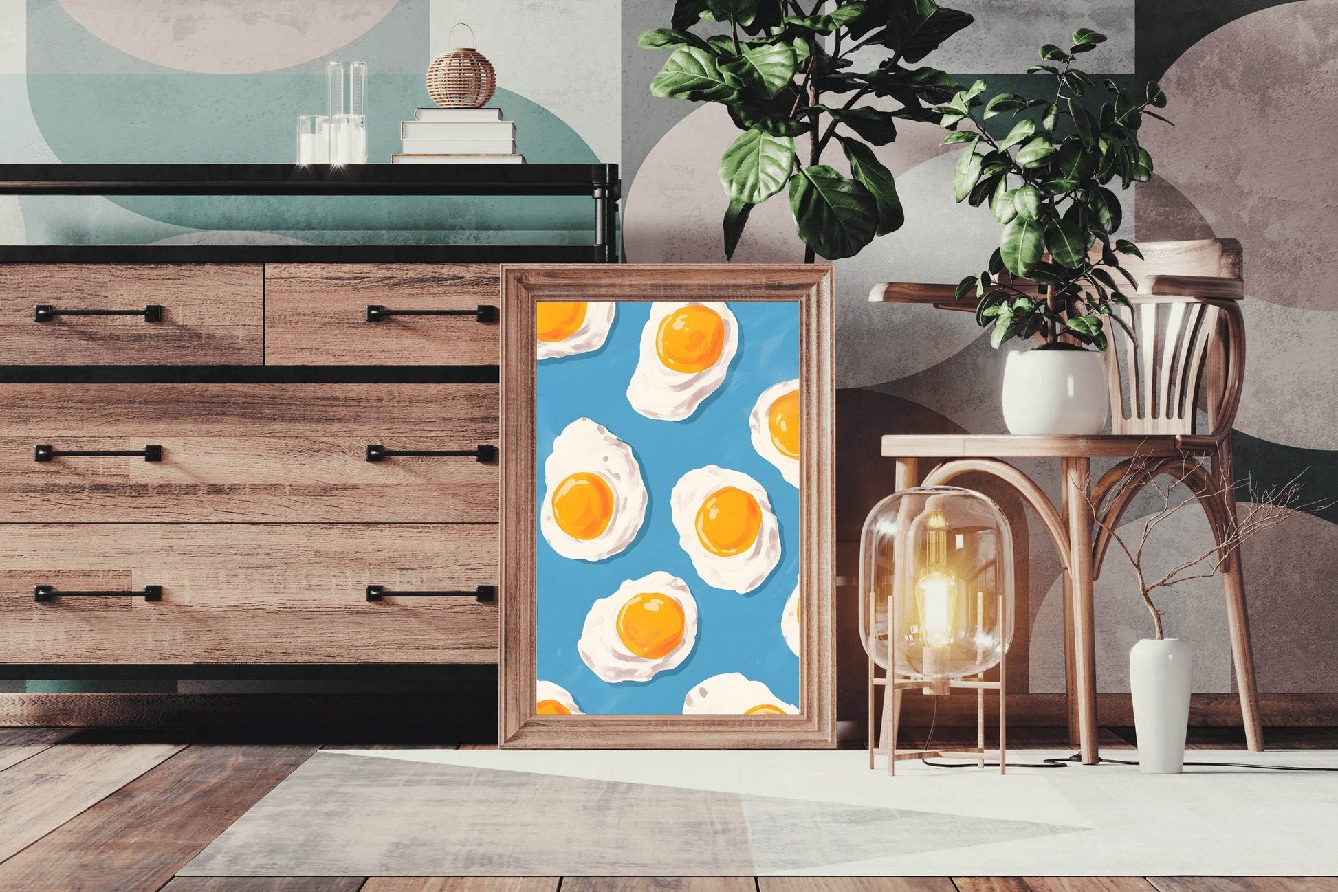 Fried Eggs Painting Digital Art - beink online art store
