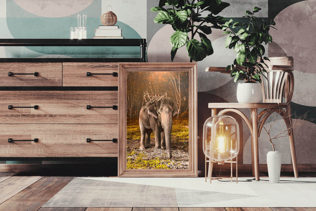Indian Elephant Animal Wall Art - beink online art store