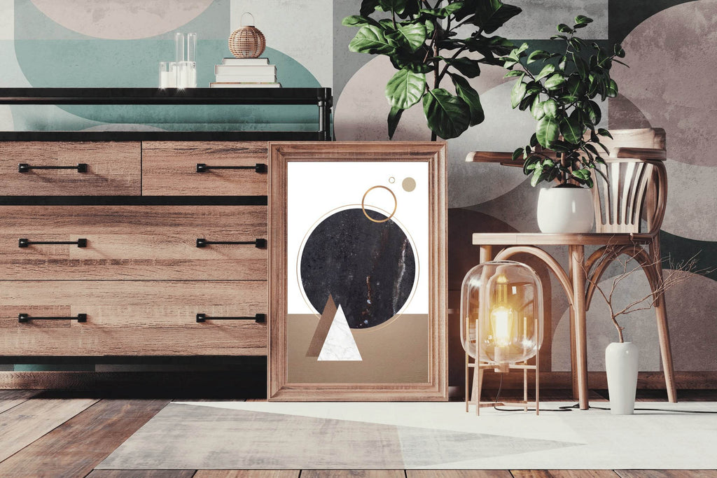 Geometric Circle Abstract Wall Art - beink online art store