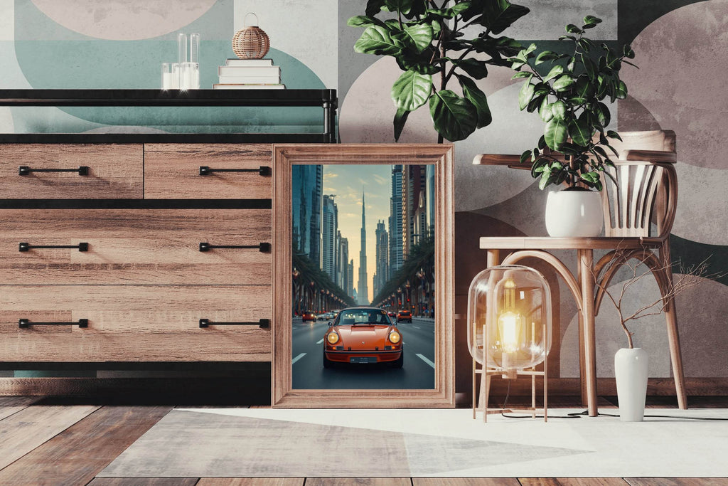 Driving Porsche In The City Wall Art - beink online art store