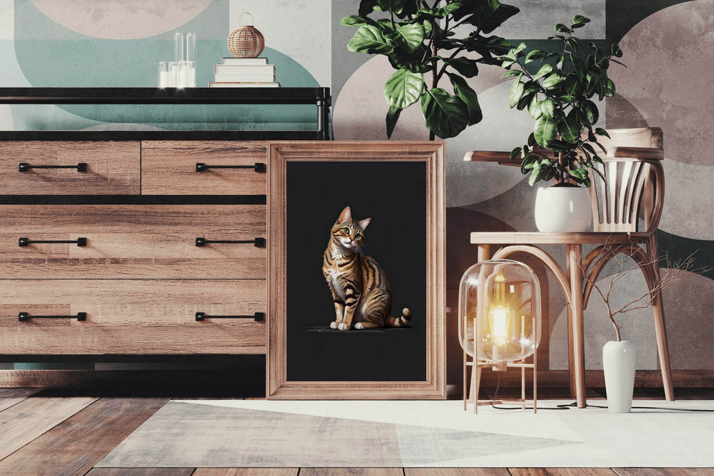 Painting of Cat Wall Art - beink online art store