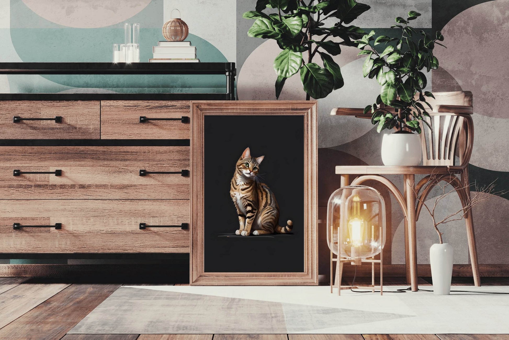 Painting of Cat Wall Art - beink online art store