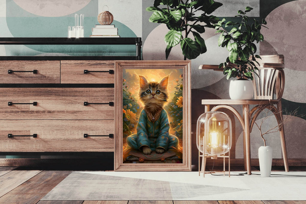 Cat Wearing Coat Animal Wall Art - beink online art store