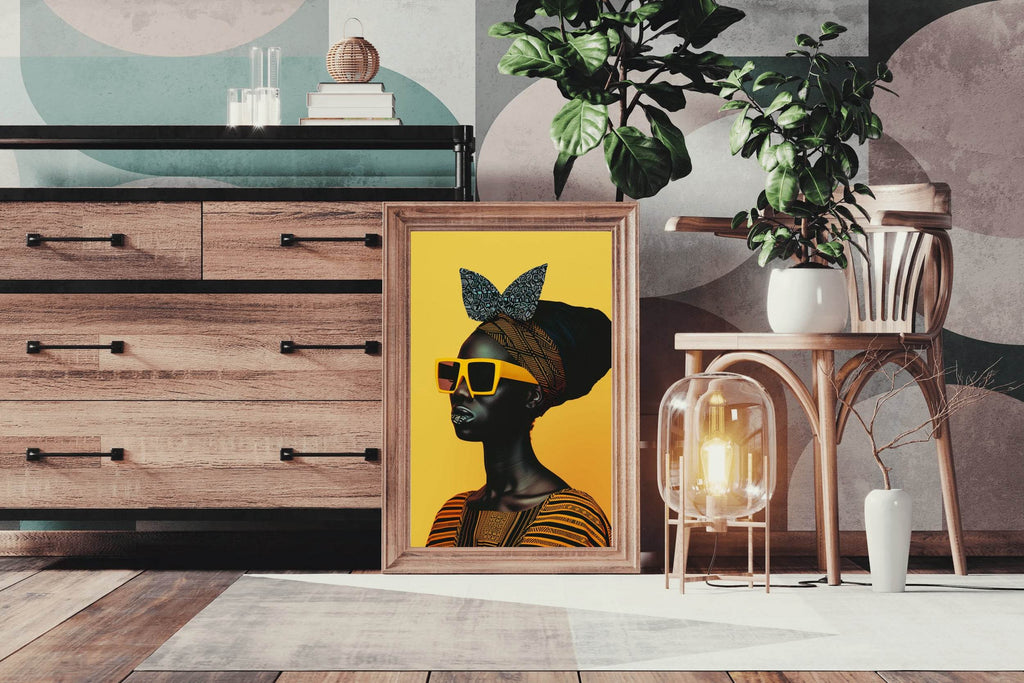 Black Woman Fashion Wall Art - beink online art store