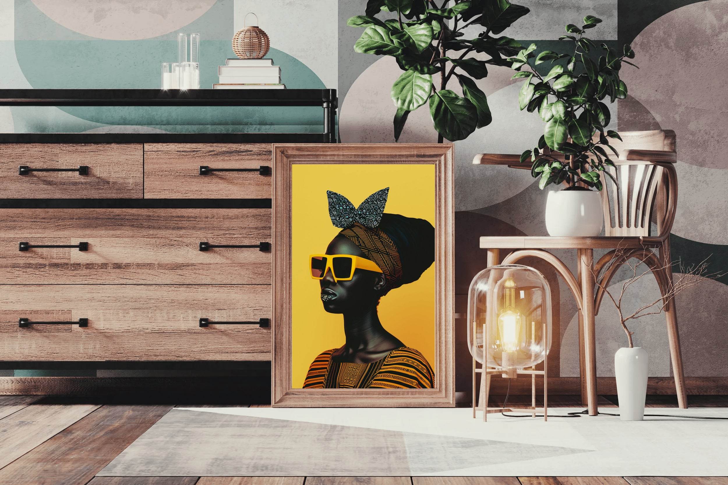 Black Woman Fashion Wall Art - beink online art store