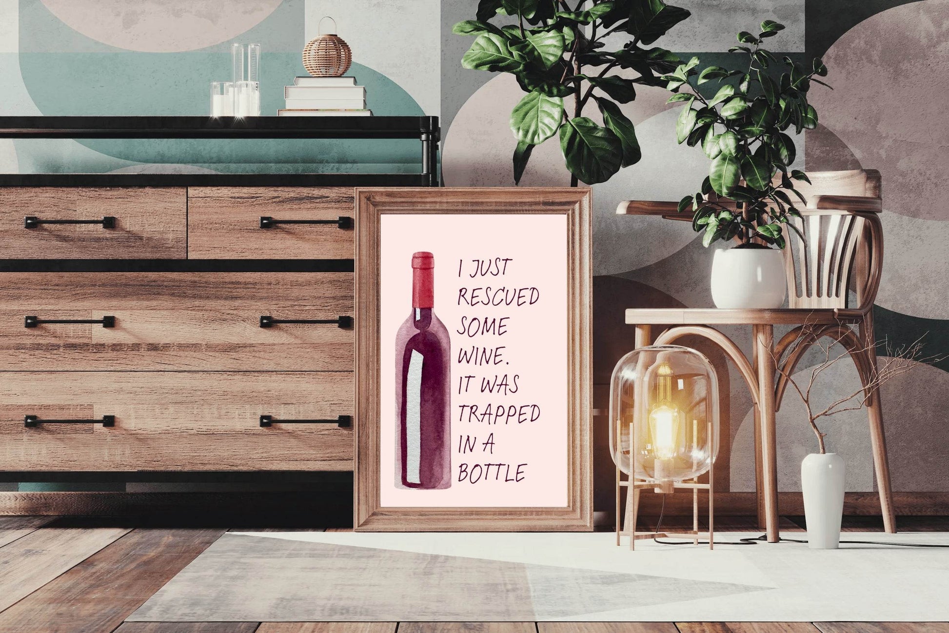Old Wine Bottle Wall Art - beink online art store