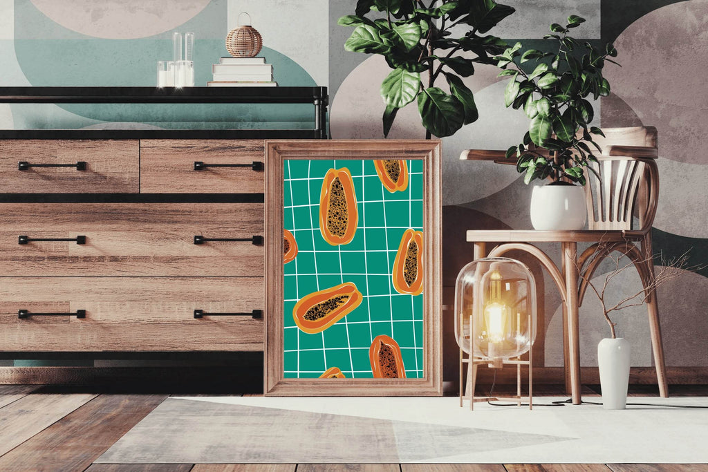 Painting Papaya Fruit Pieces - beink online art store