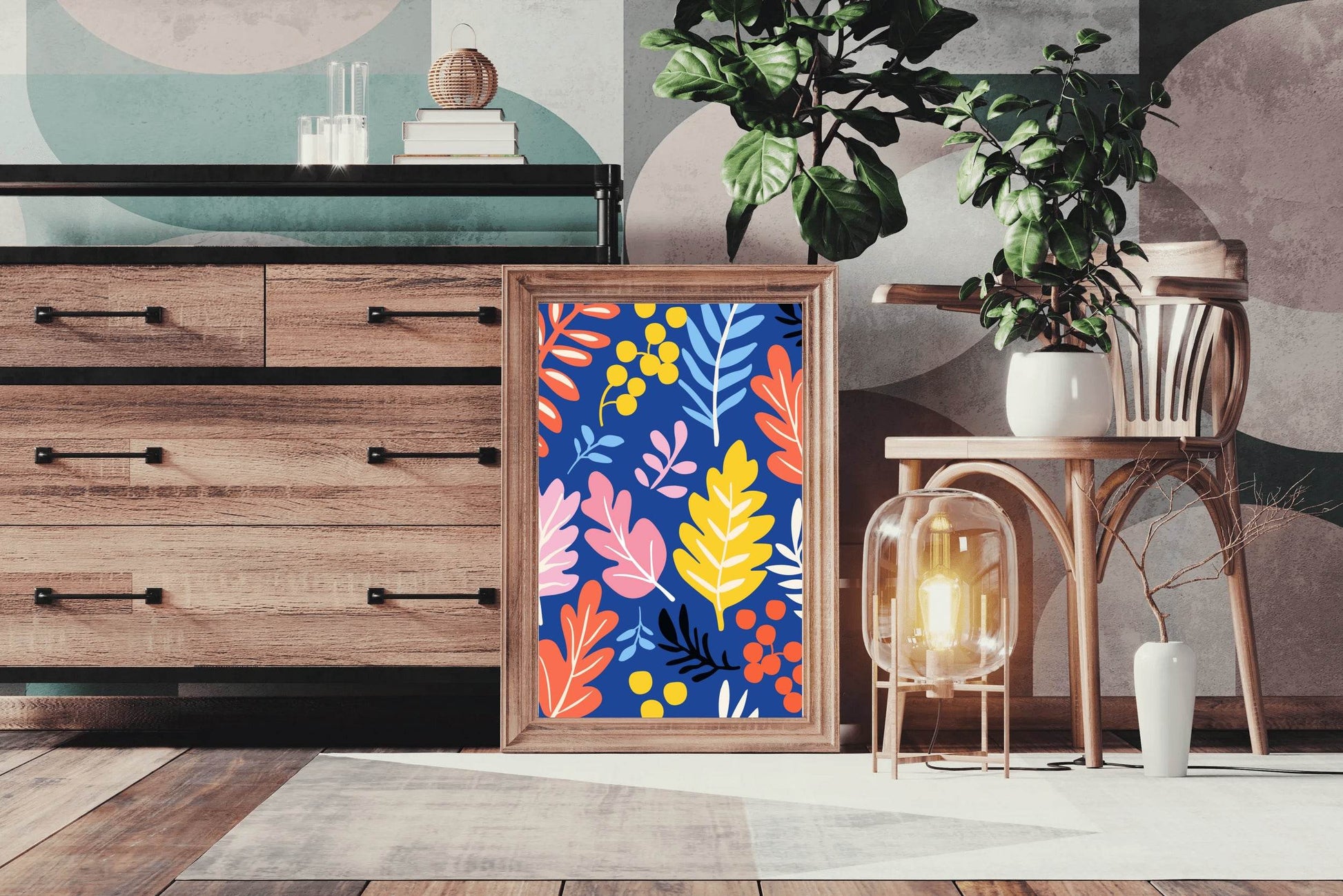 Different Colorful Leaves Wall Art - beink online art store