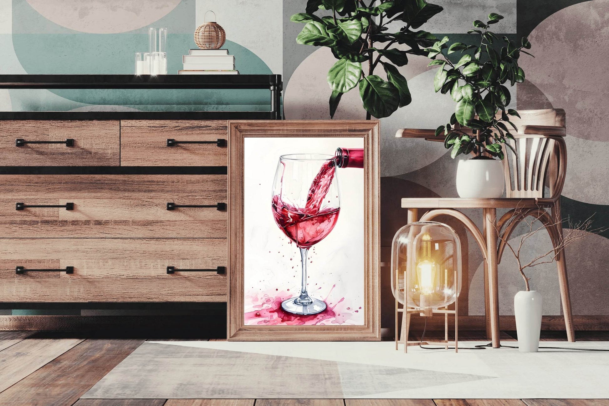 Serve Red Wine Wall Art - beink online art store