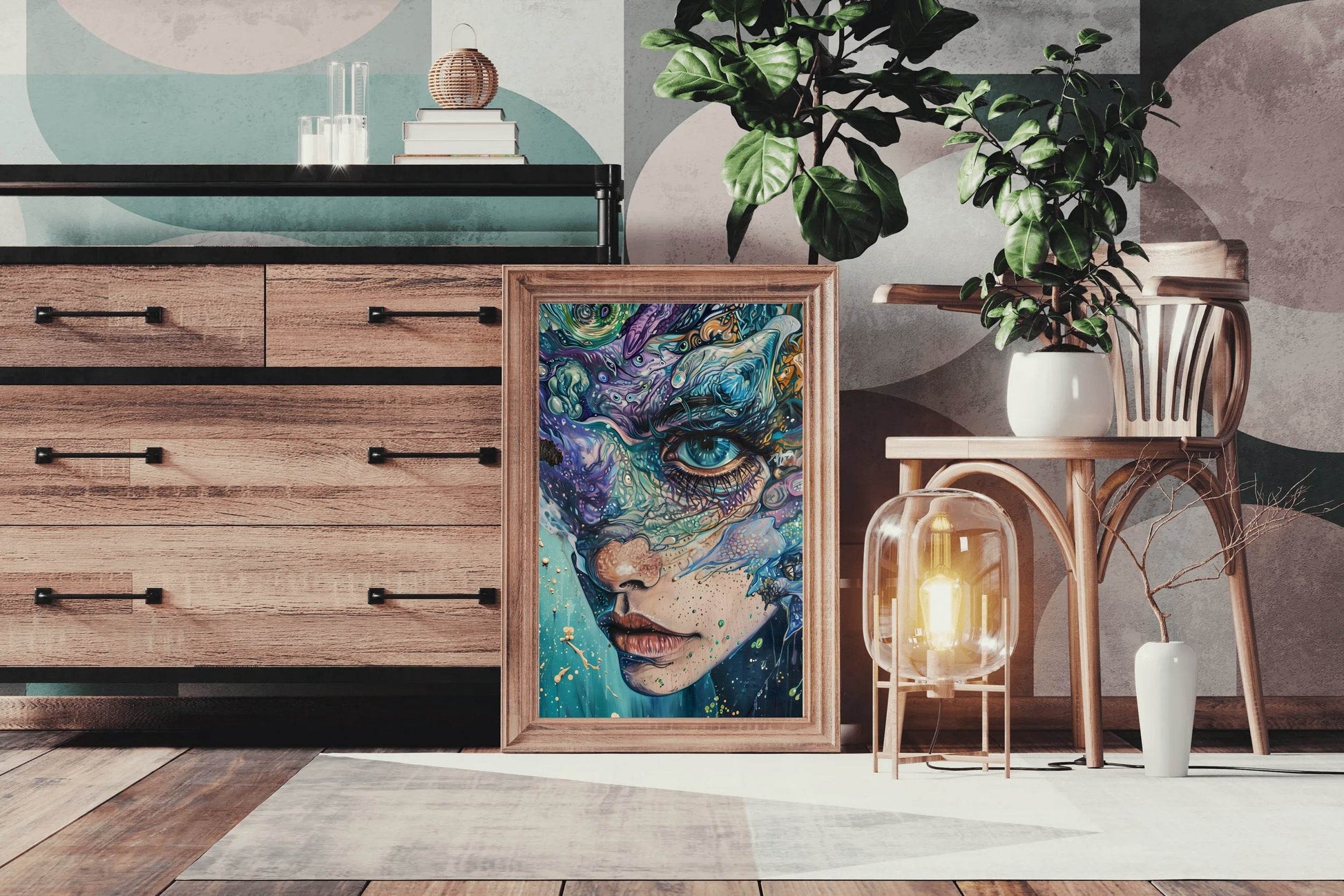 Abstract Generative women Art Wall Art - beink online art store