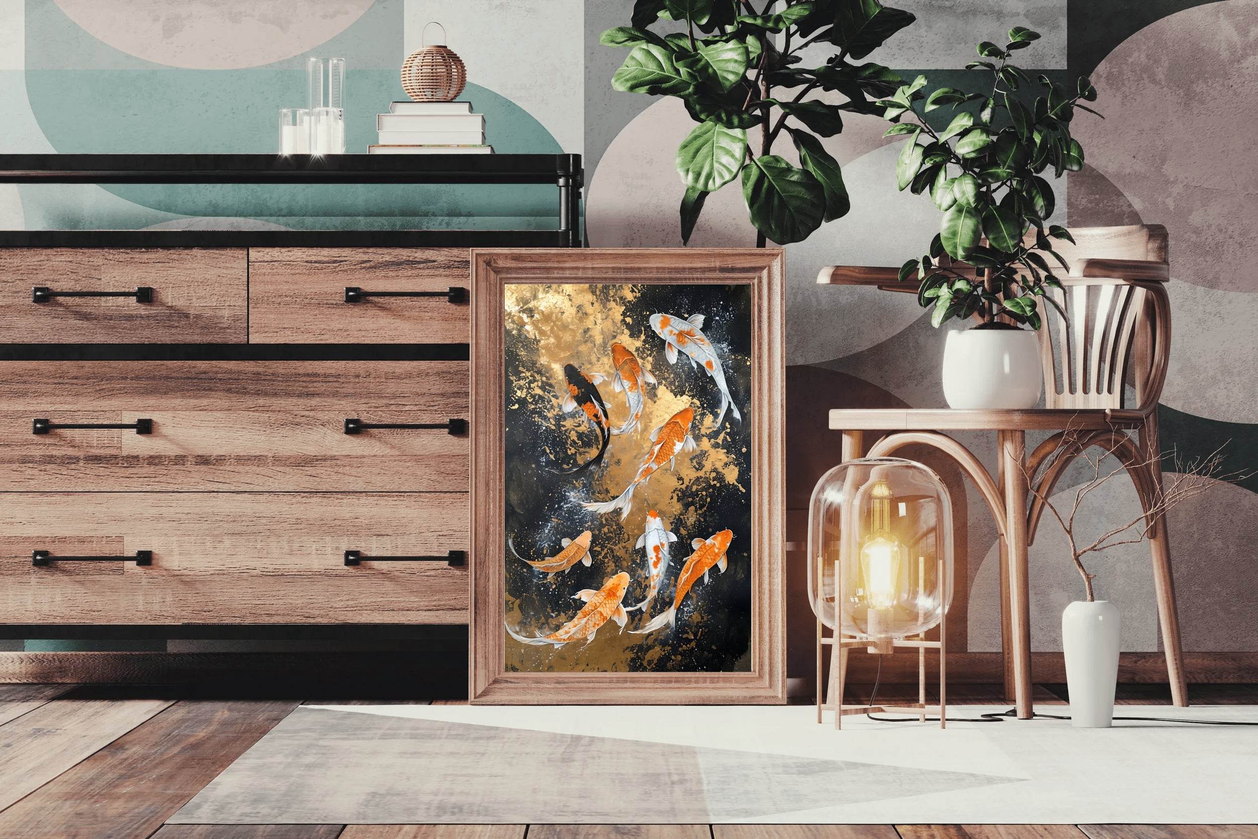 Realistic Koi Fish Painting Wall Art - beink online art store