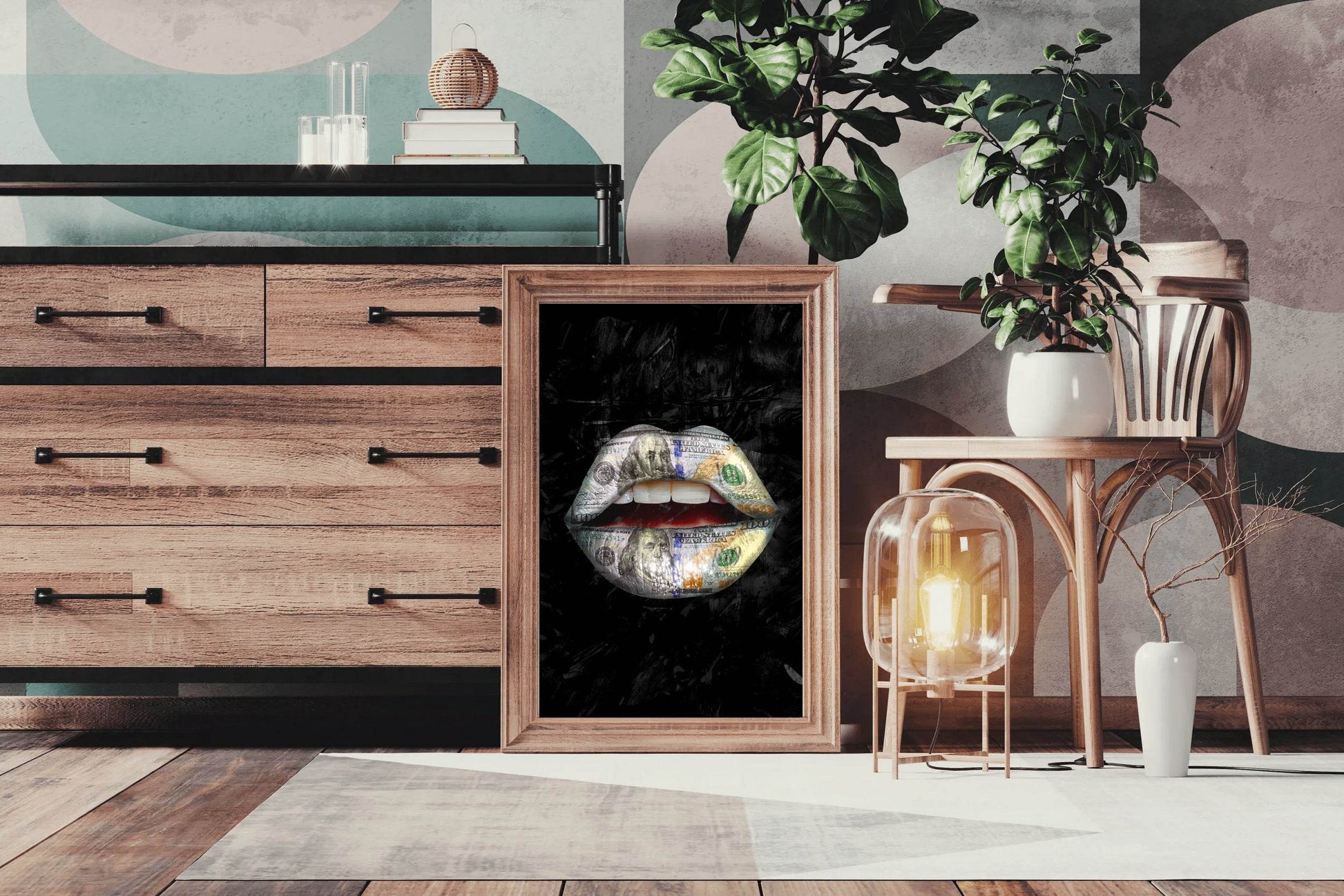 Money Lips Poster Wall Art - beink online art store