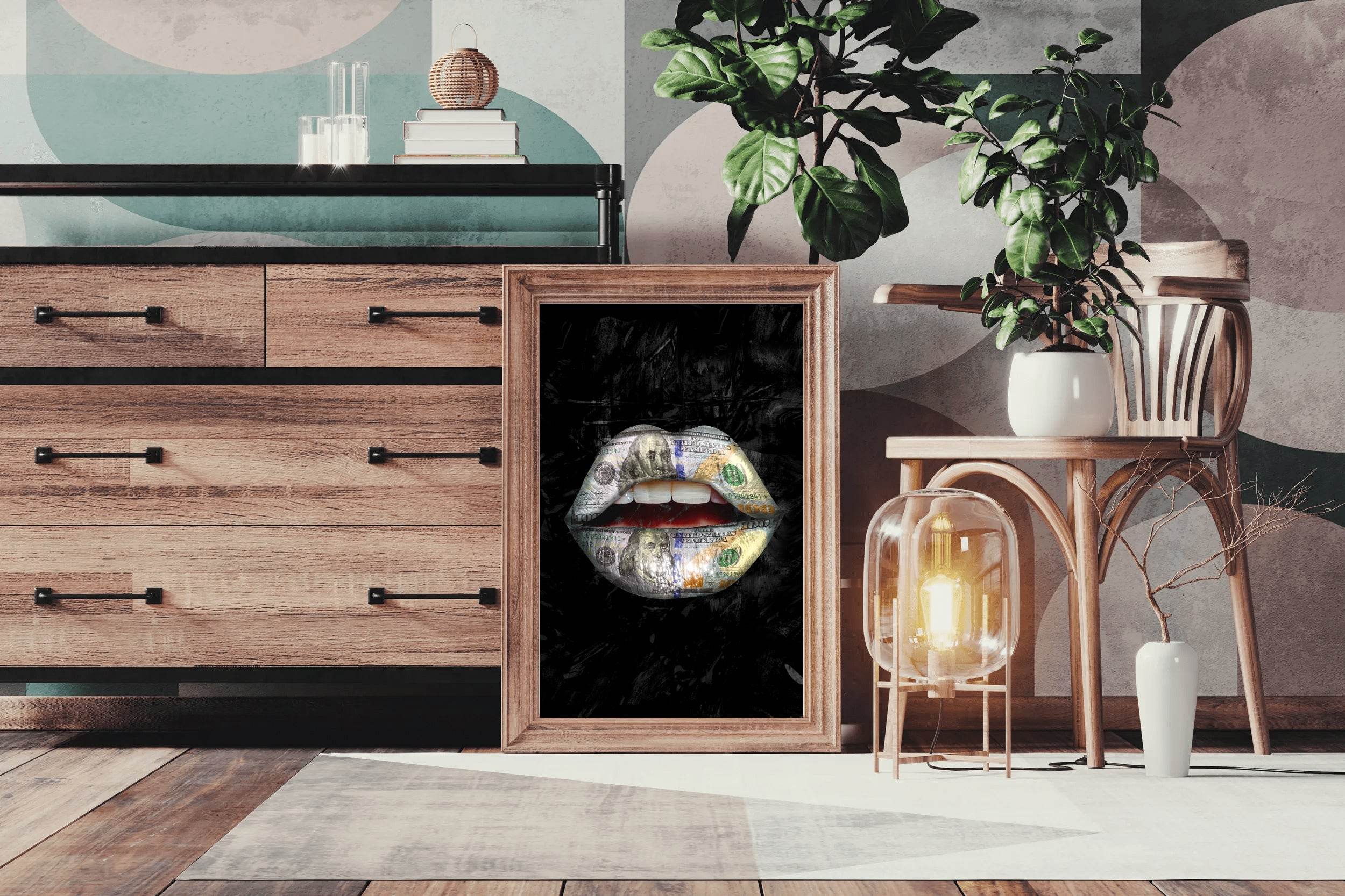 Money Lips Poster Wall Art - beink online art store