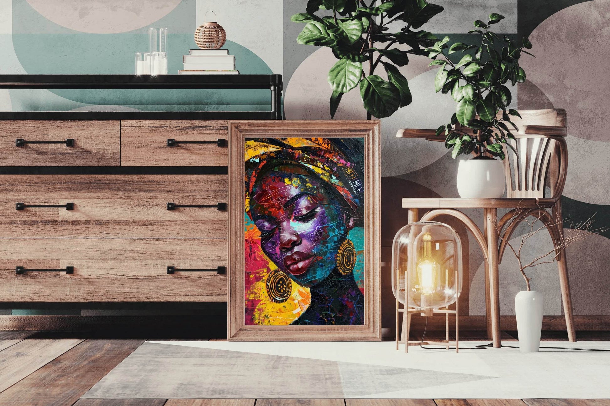 Maasai African Woman Wall Art - beink online art store