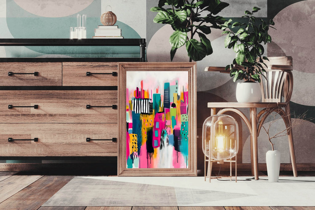 Colorful Acrylic Painted Path Digital Art - beink online art store
