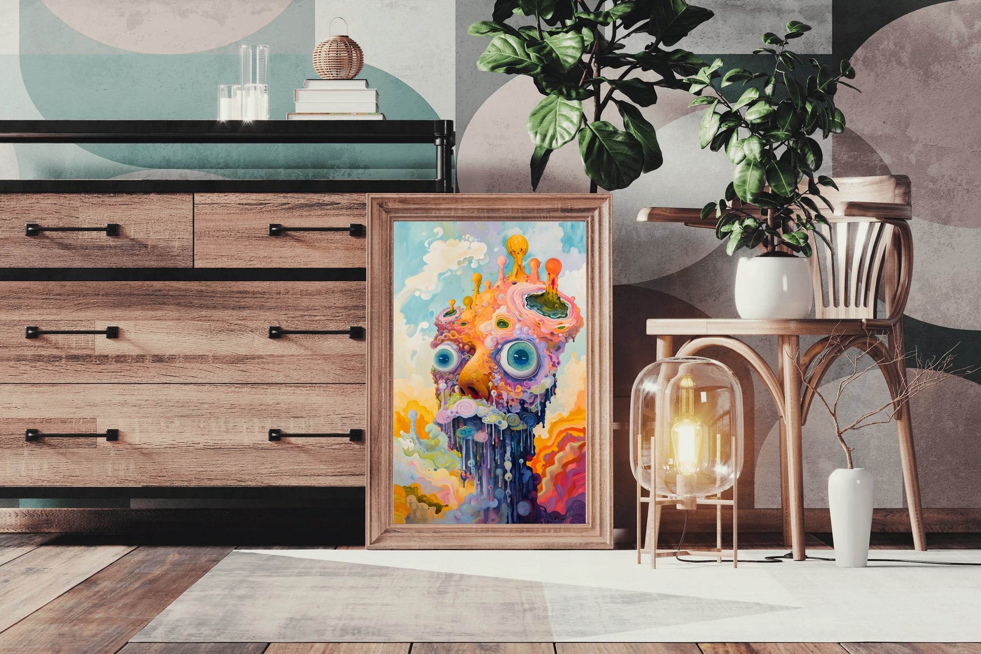 Master Flame Psychedelic Themed Aesthetic Wall Art - beink online art store