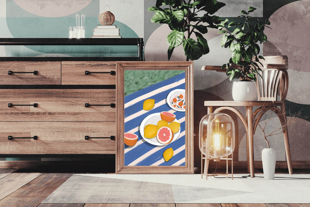 Plate of Lemon And Orange Wall Art - beink online art store