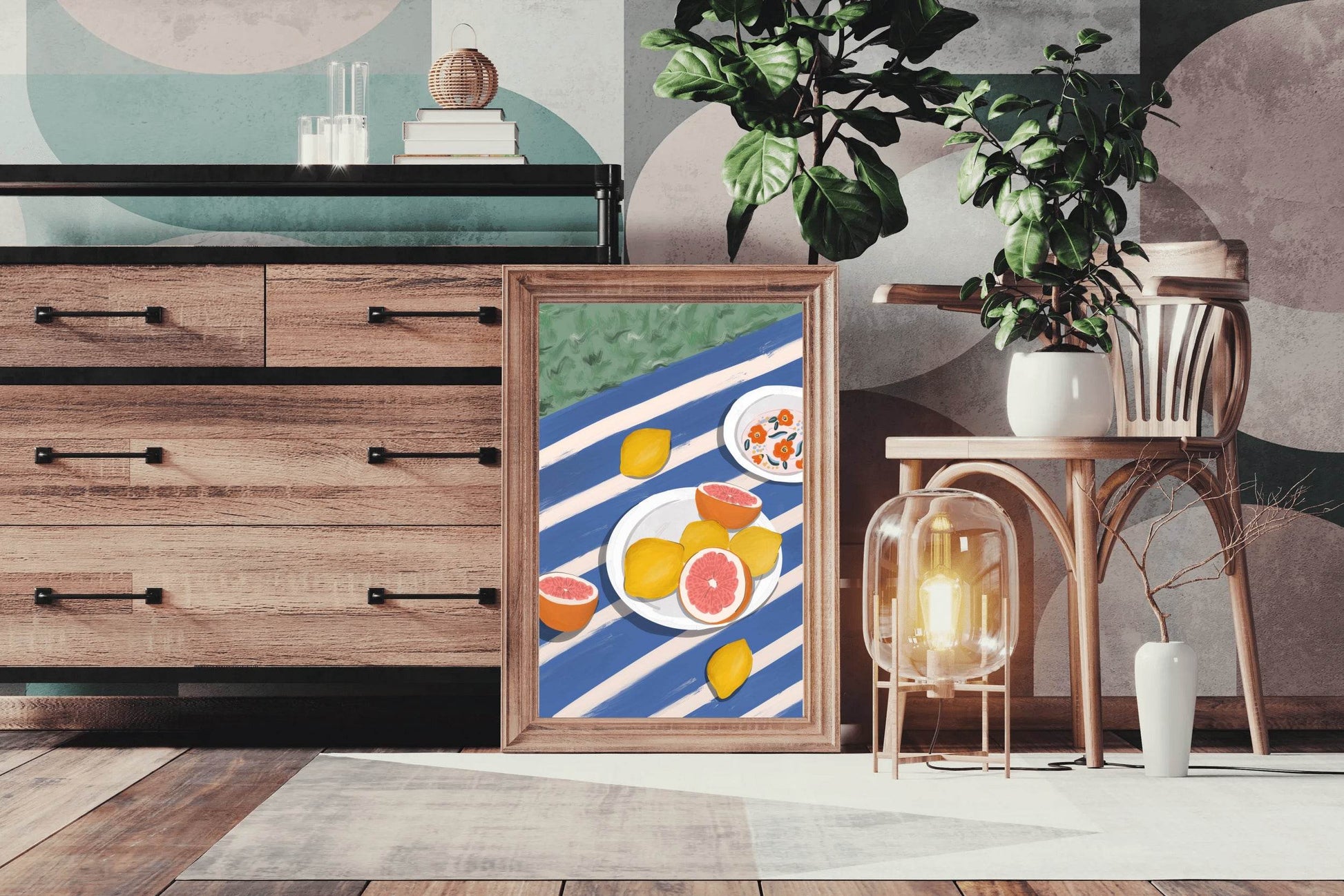 Plate of Lemon And Orange Wall Art - beink online art store