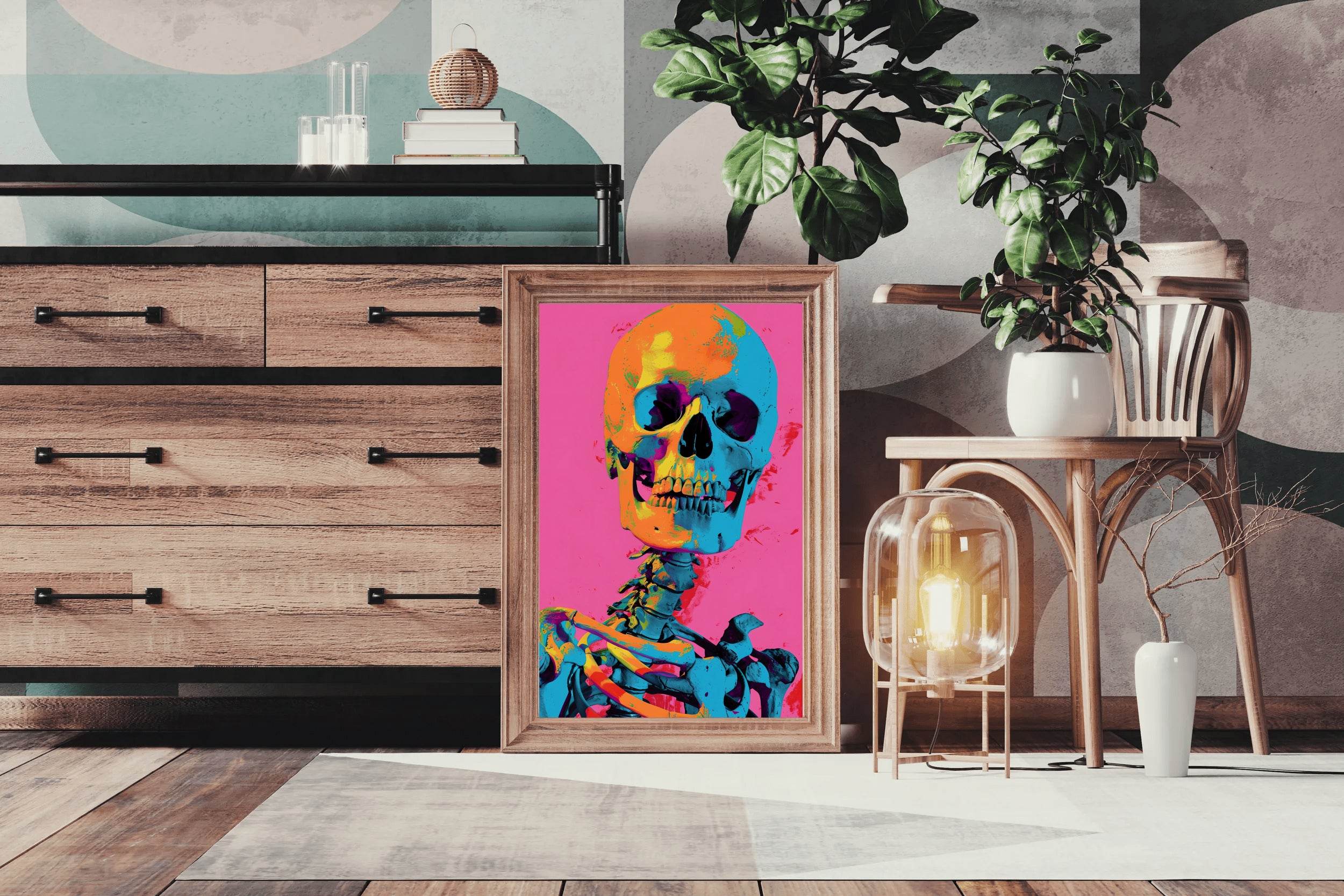 Skeleton Colorful Wall Art - beink online art store