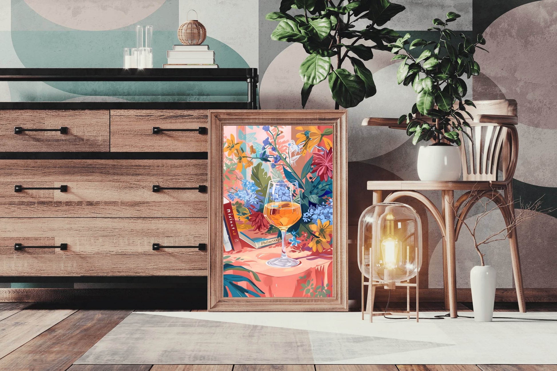 Cocktail Among the Flowers Wall Art - beink online art store