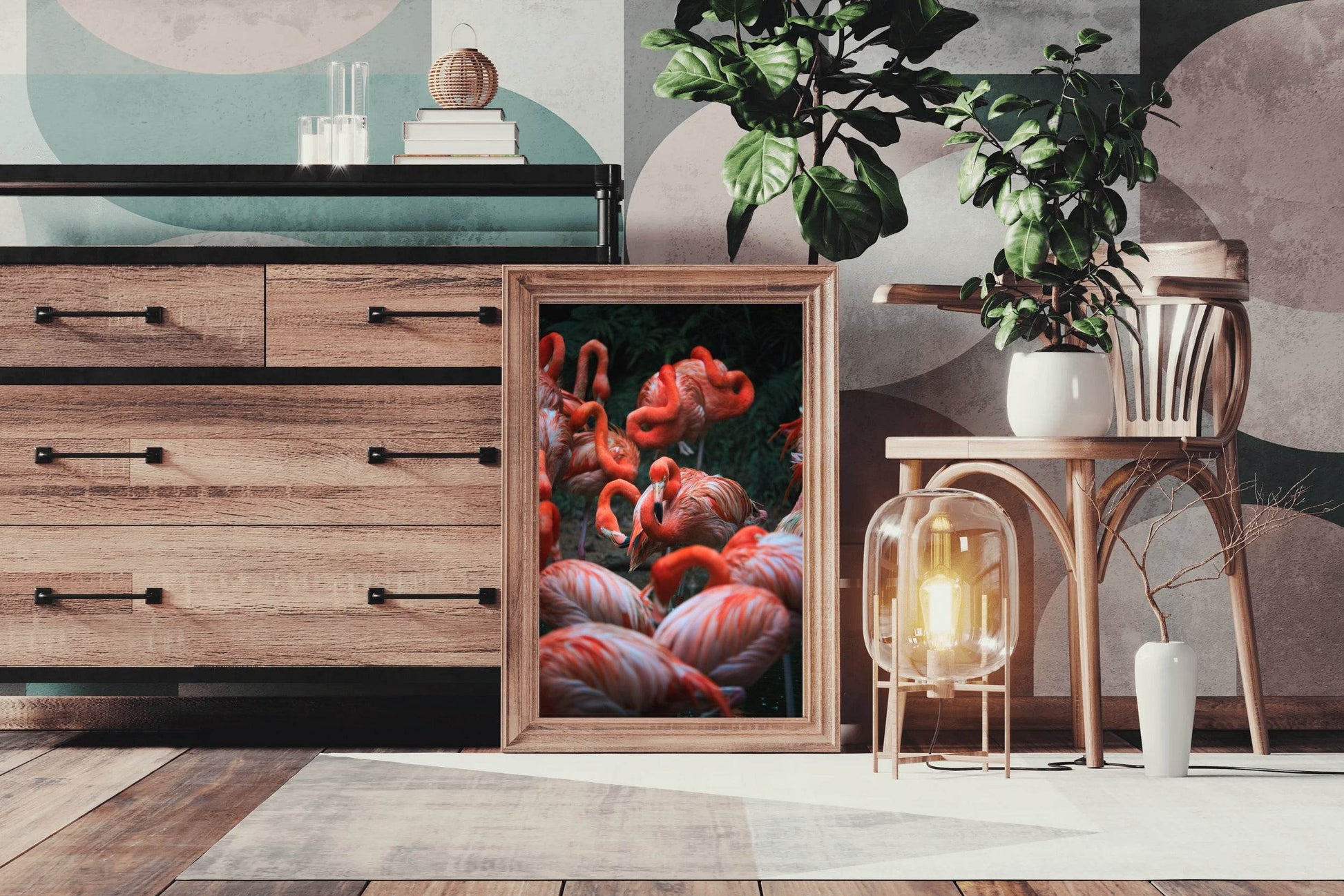 American Flamingo Bird Wall Art - beink online art store