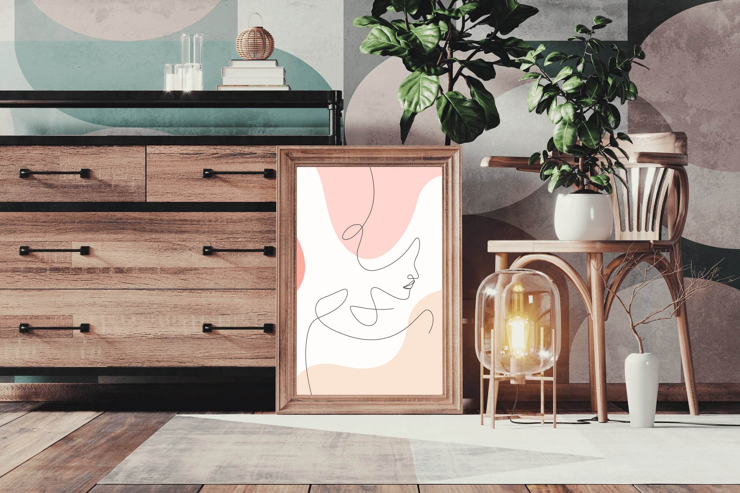 Minimal Face Design Wall Art - beink online art store