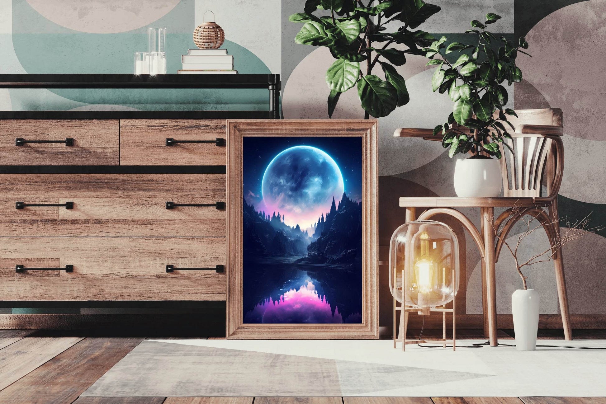 Moonlight In The Water Wall Art - beink online art store