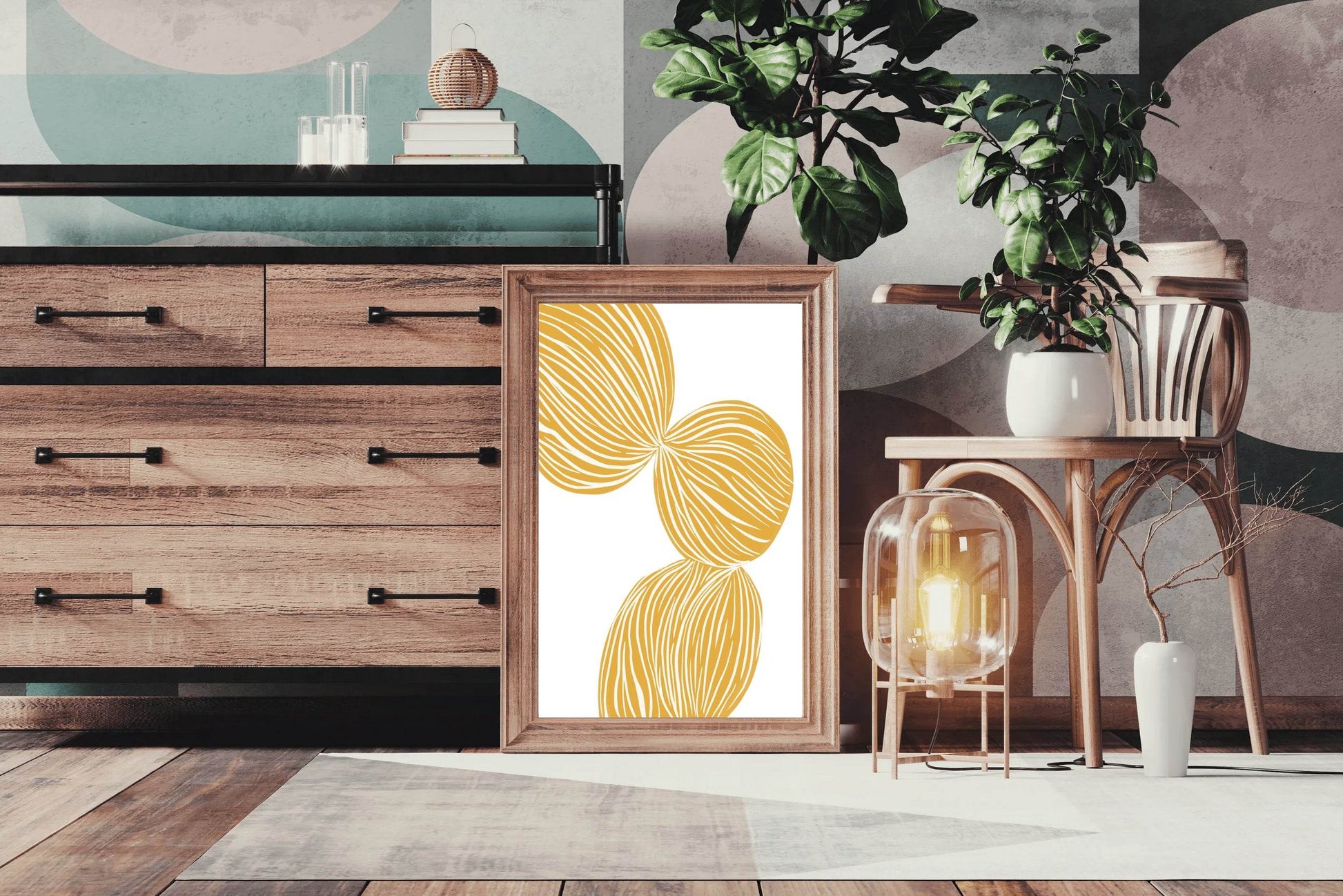 Yellow Braid Wall Art - beink online art store