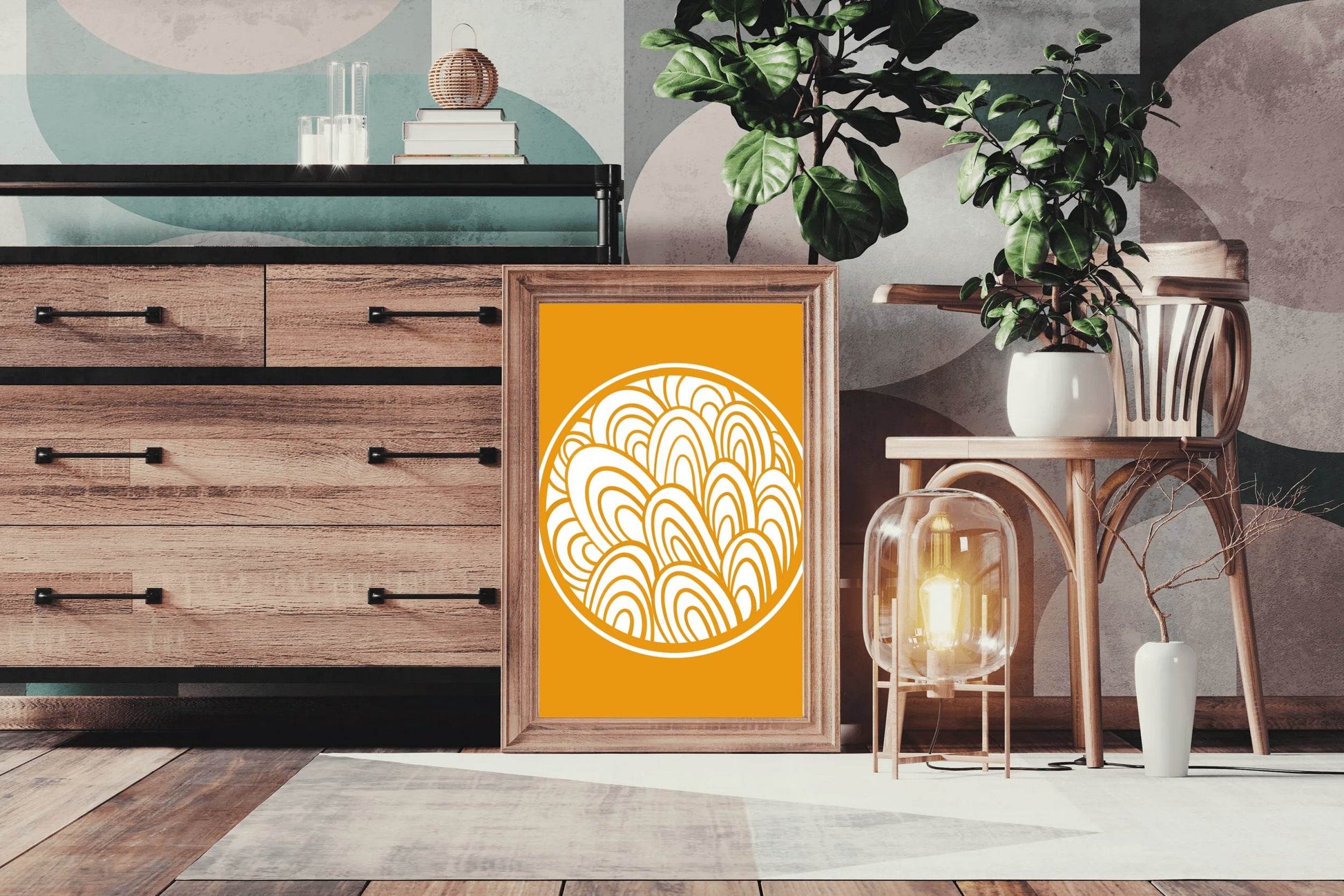 Chinese Round Border Style Wall Art - beink online art store
