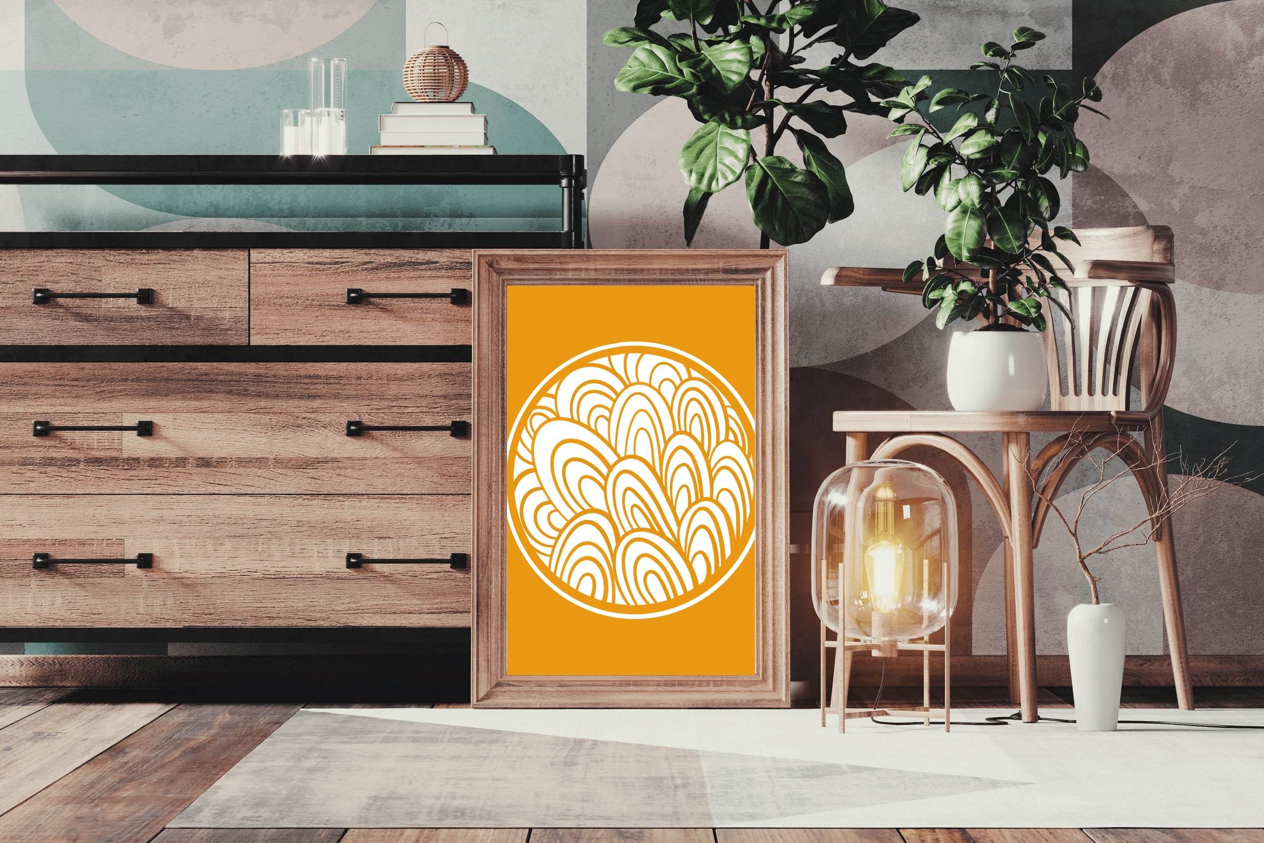 Chinese Round Border Style Wall Art - beink online art store