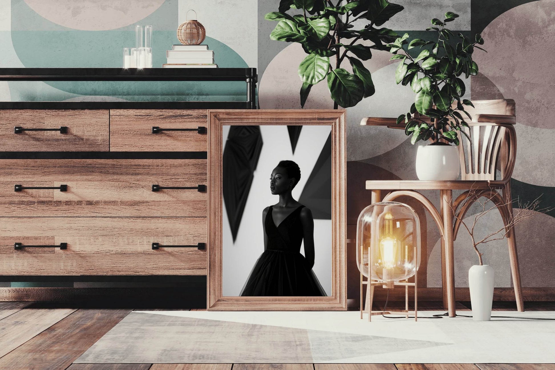 Black-White Portrait Of African Woman Wall Art - beink online art store