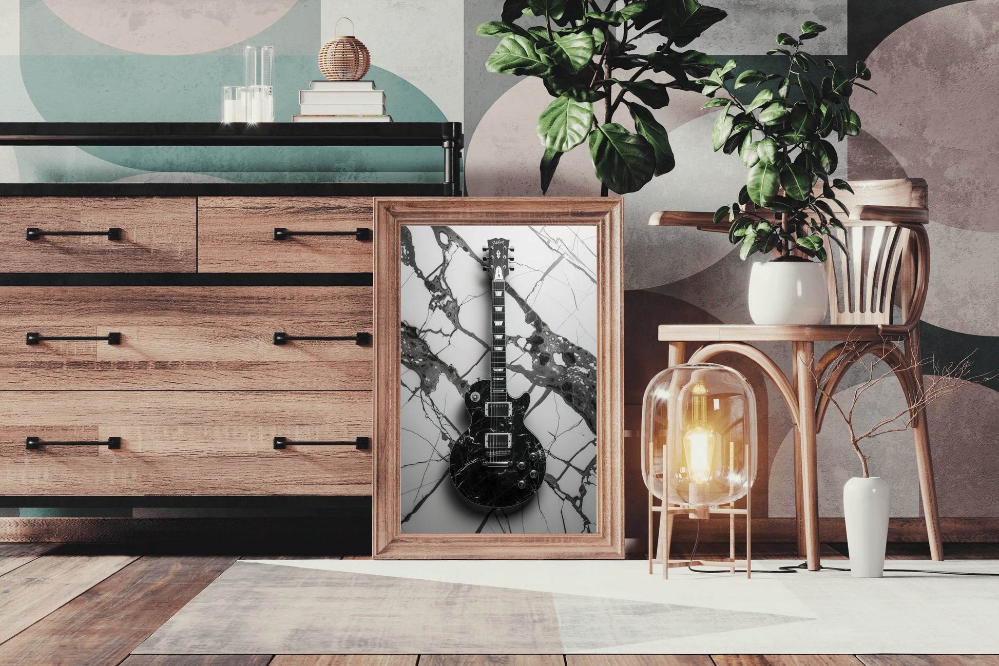 Rock Roll Guitar Wall Art - beink online art store