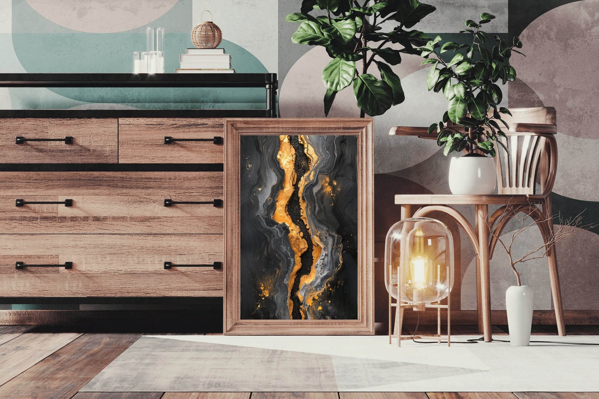 Beautiful Black And Gold Marble Background Wall Art - beink online art store