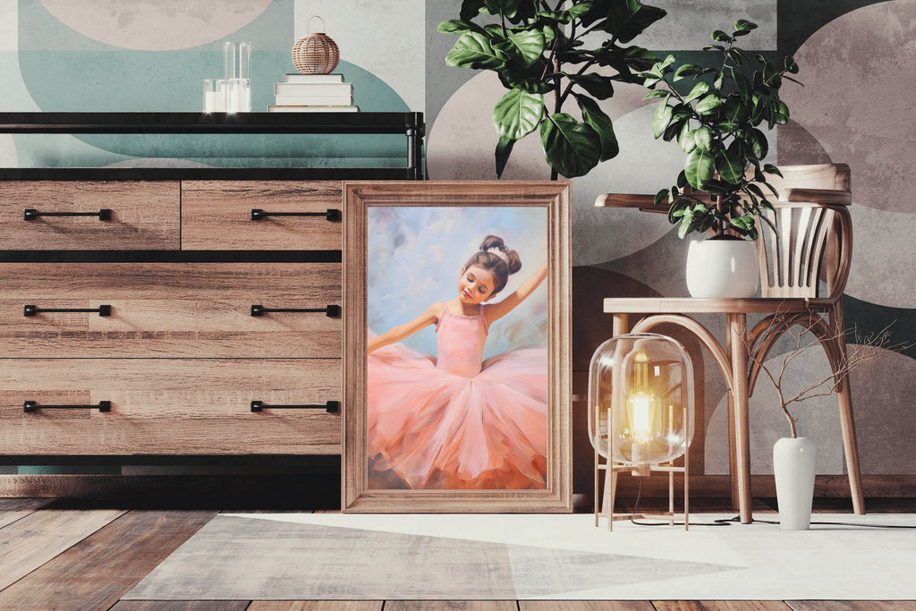 Painting of a Cute Little Ballerina - beink online art store