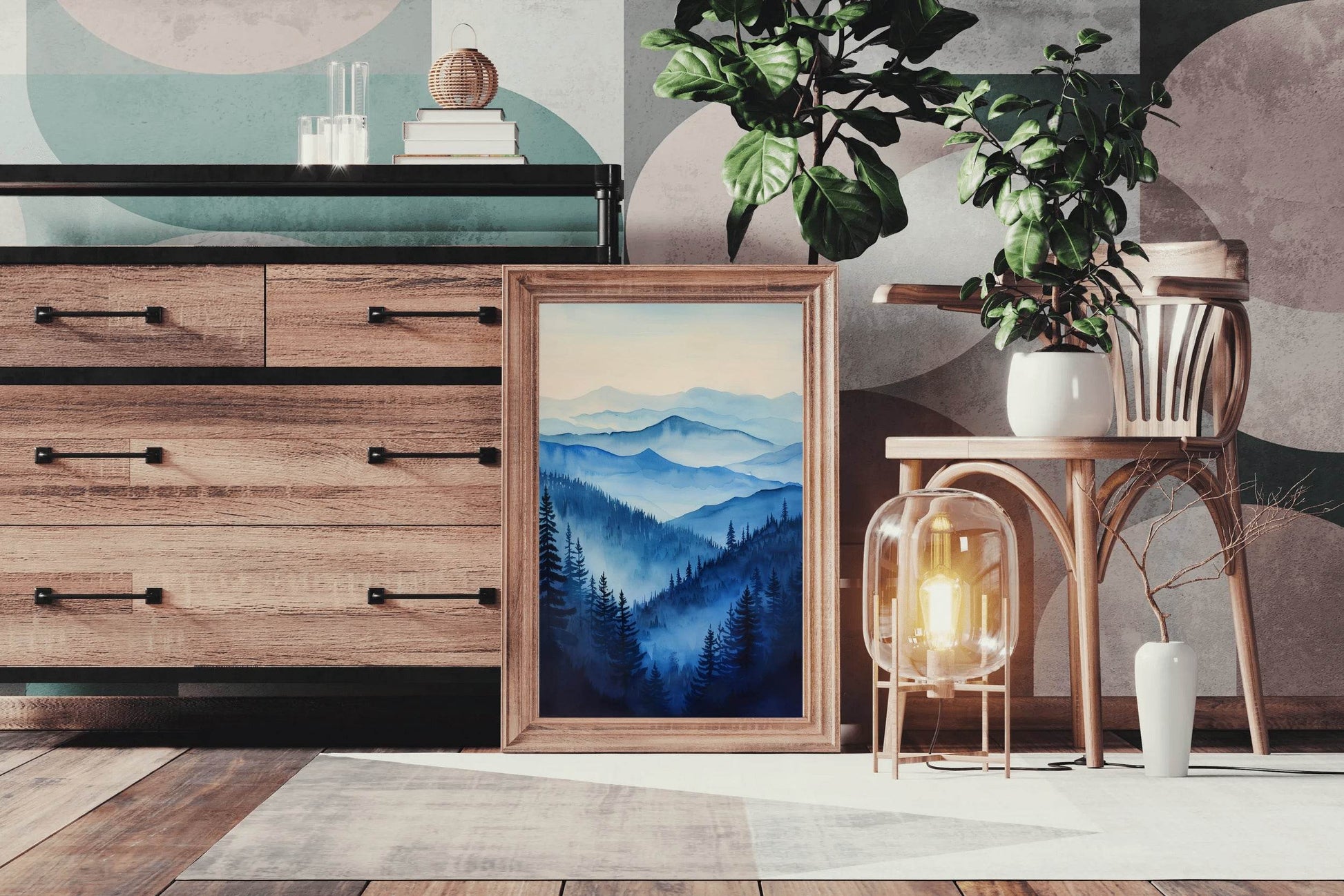Misty Blue Mountains Wall Art - beink online art store