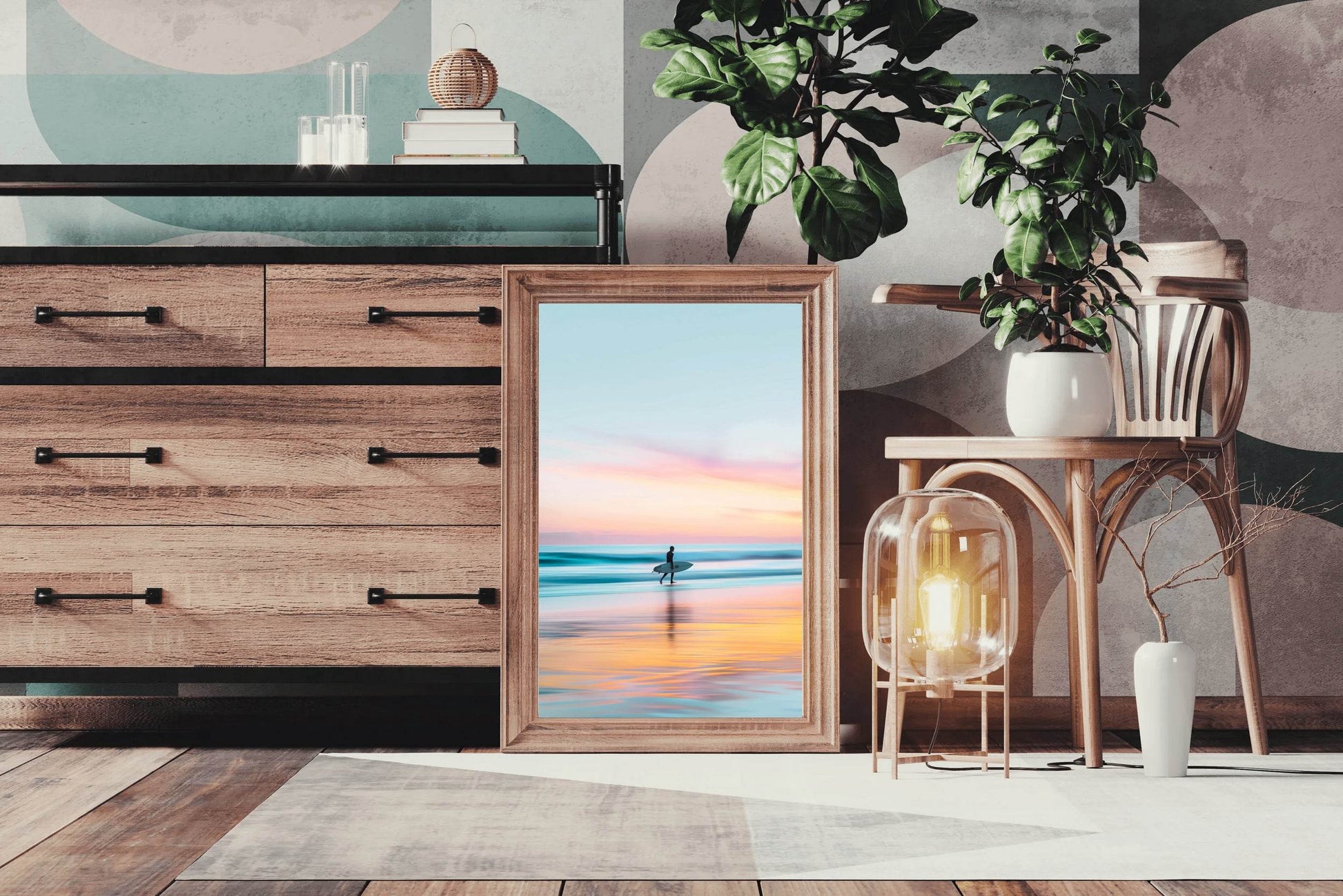 Sunset the Beach Wll Art - beink online art store