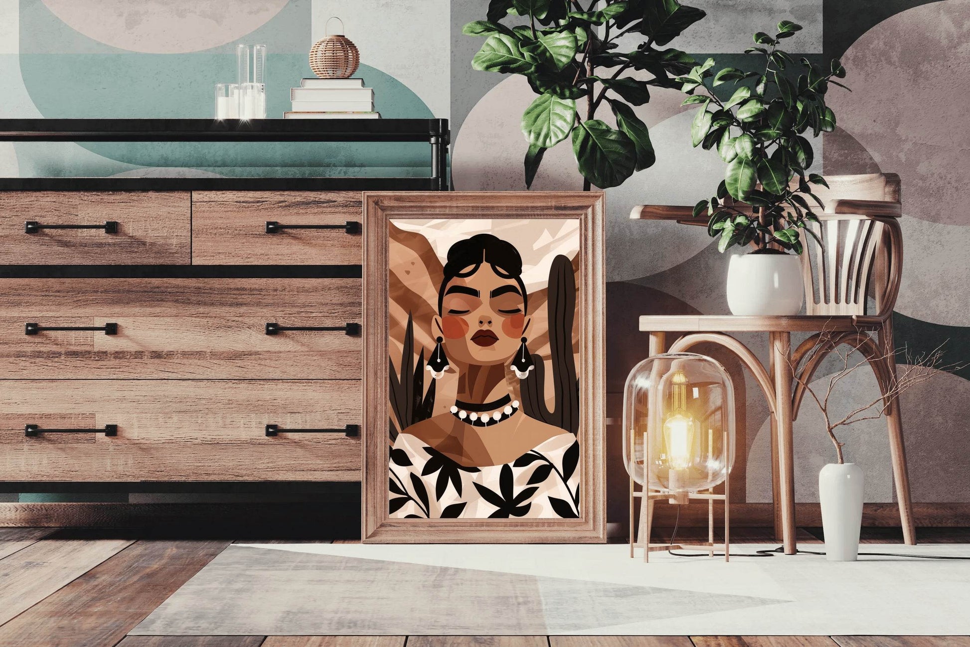 Painting of Fashionable African Women Wall Art - beink online art store