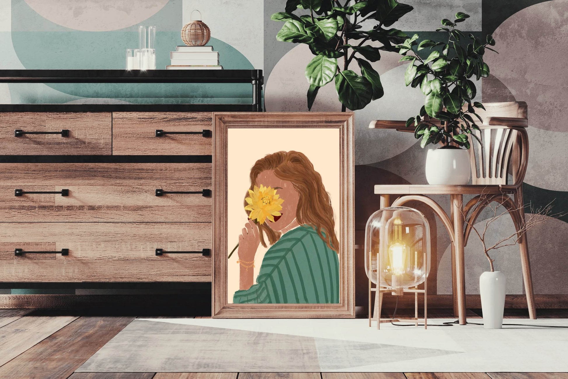 Place The Chrysanthemum on Her Face Wall Art - beink online art store