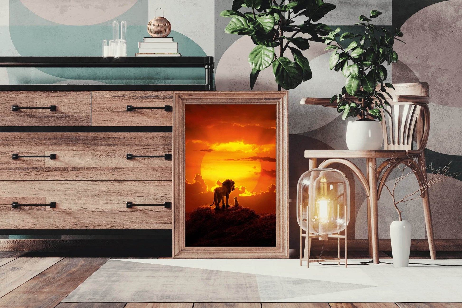 THE LION KING into Sunset Wall Art - beink online art store