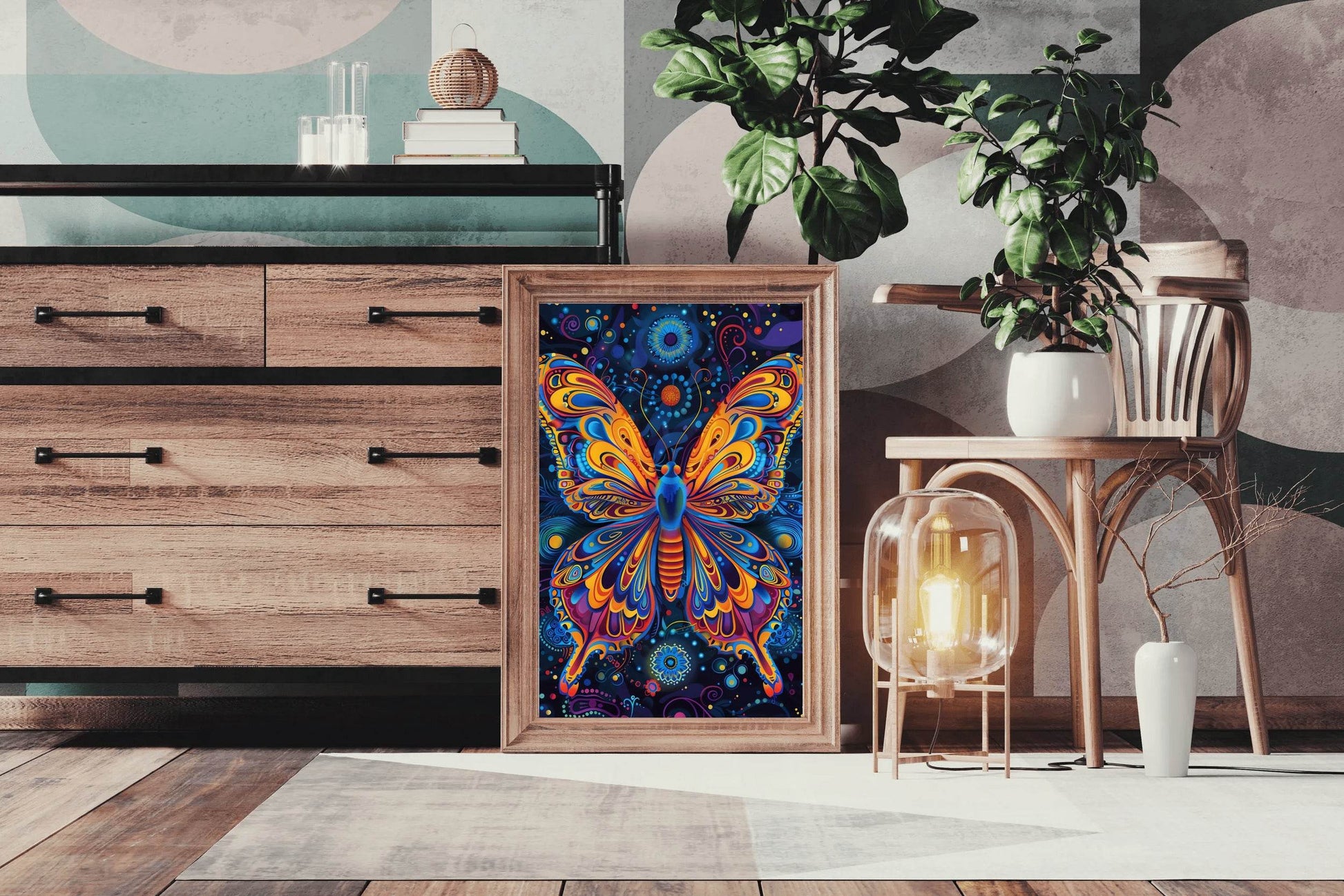 Majestic Butterfly with Fully Visible Symmetrical wings Wall Art - beink online art store