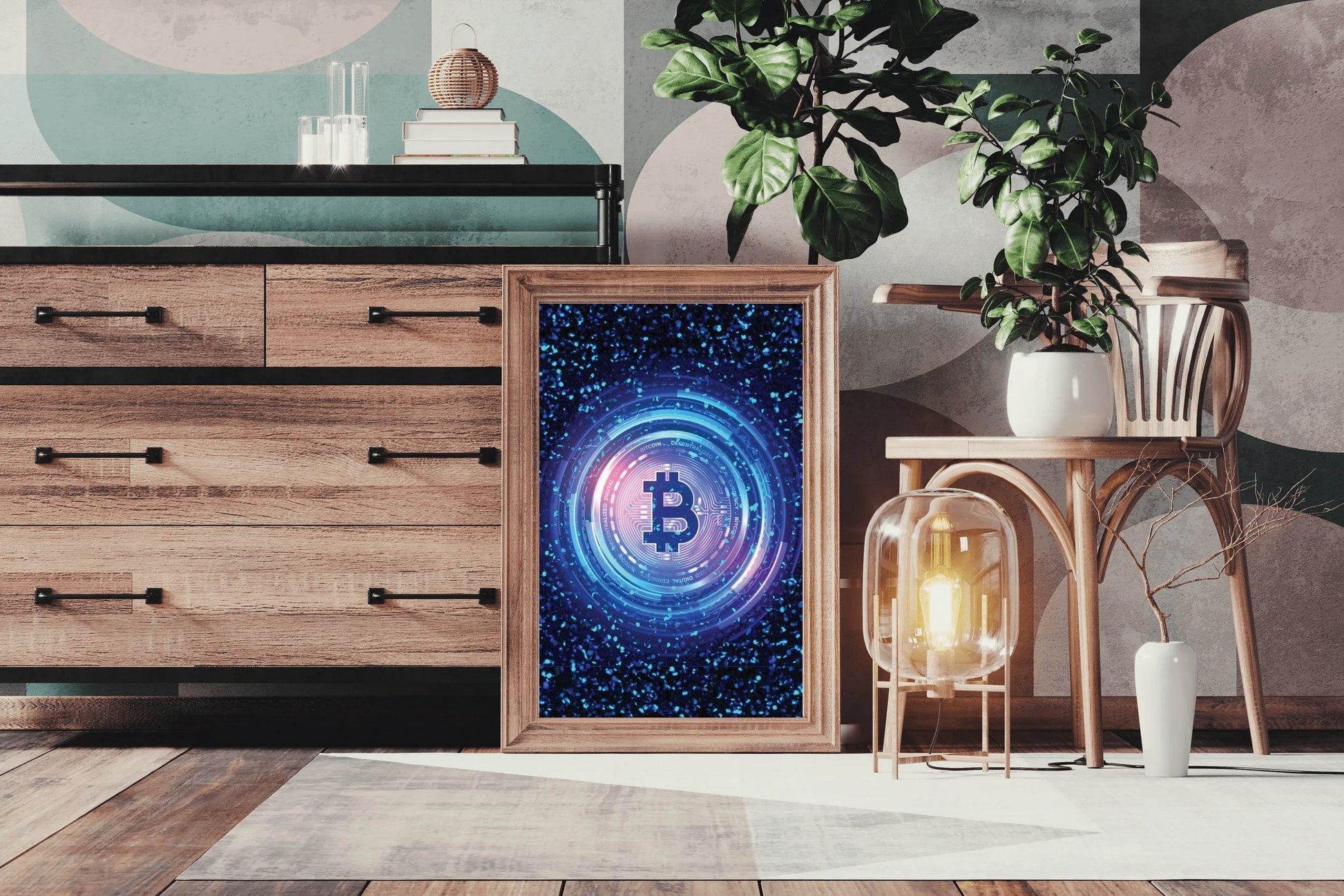Bitcoin Cryptocurrency Coin Wall Art - beink online art store