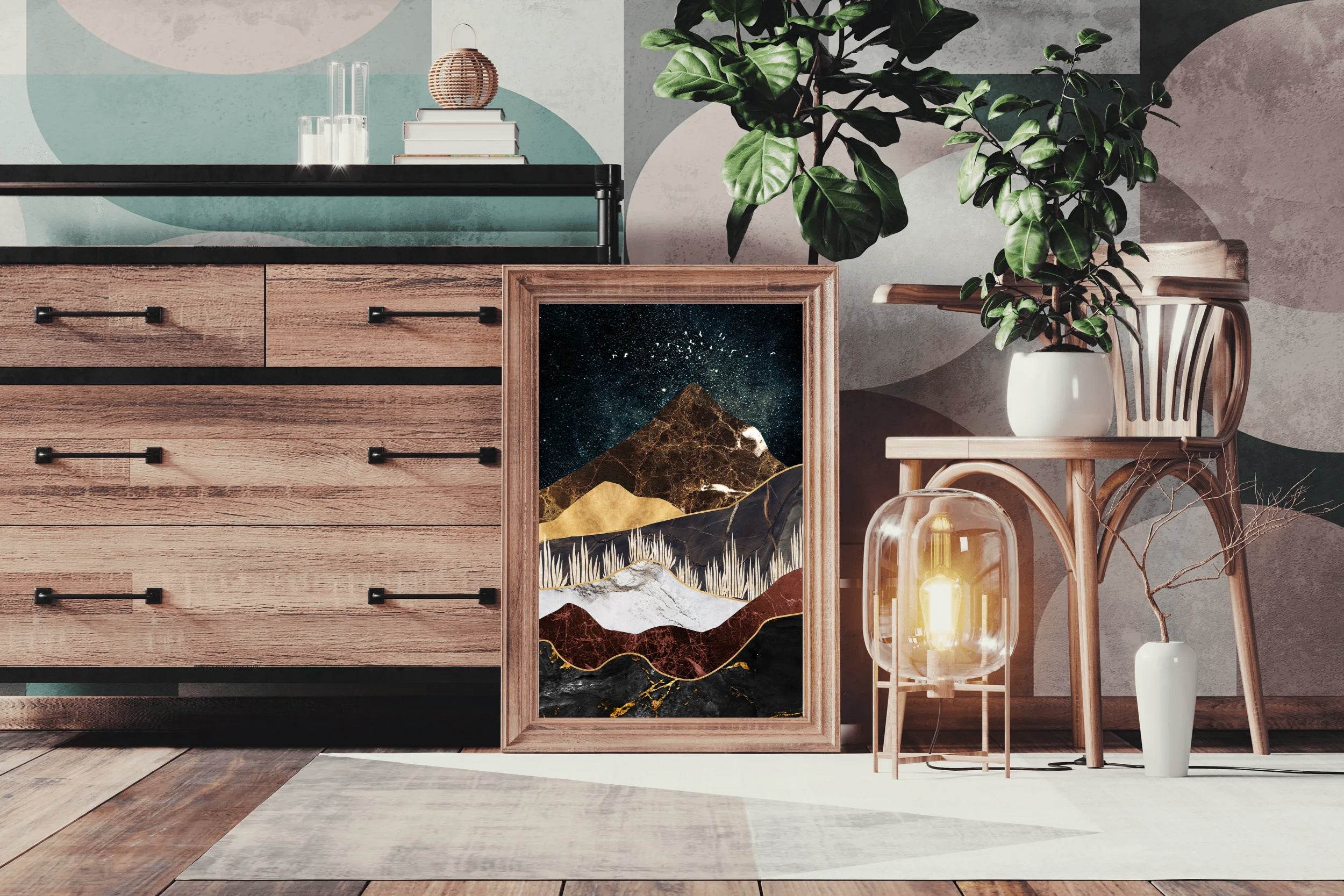Marbled Mountain Modern Wall Art - beink online art store