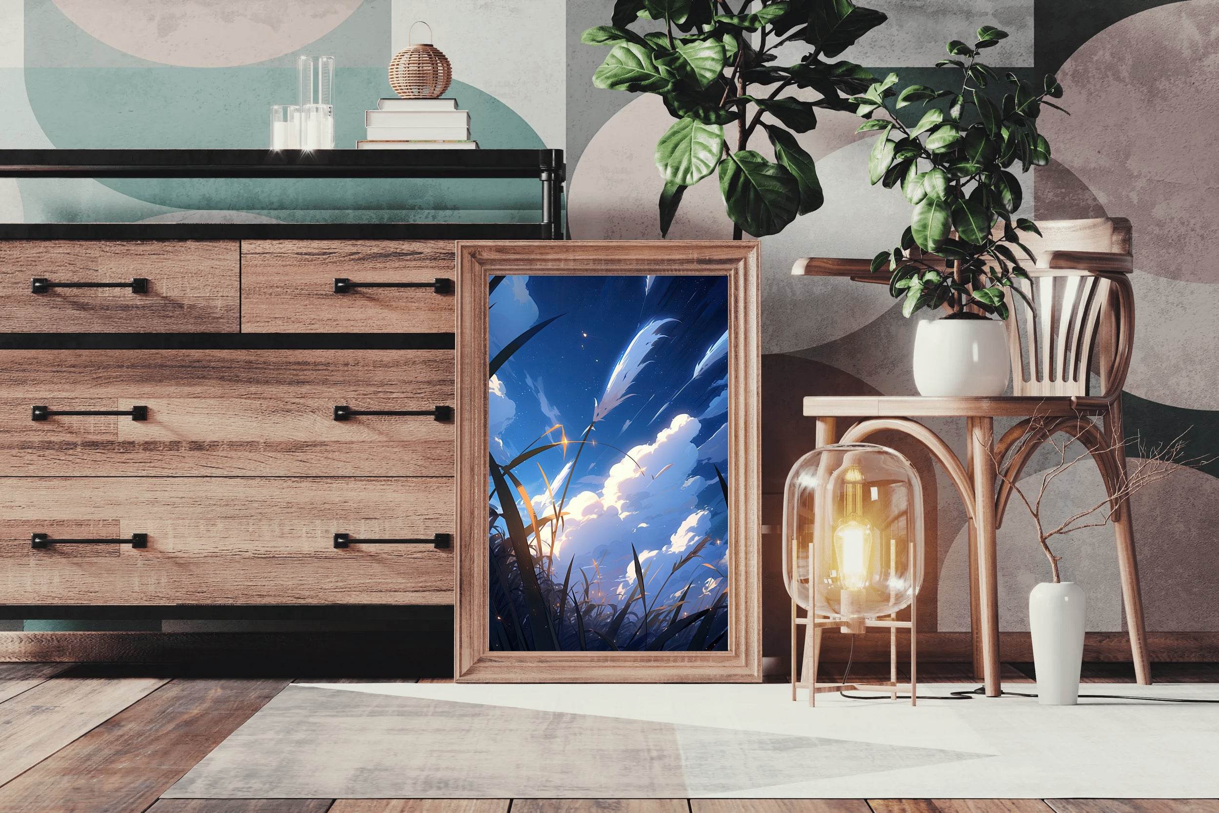 Anime Style Clouds Wall Art - beink online art store